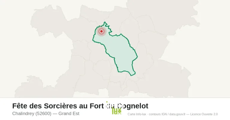 Carte : Fête des Sorcières au Fort du Cognelot à Chalindrey