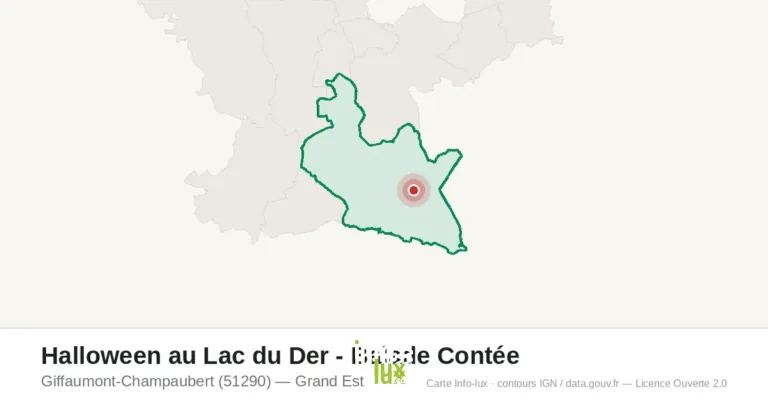 Carte : Halloween au Lac du Der - Balade Contée à Giffaumont-Champaubert