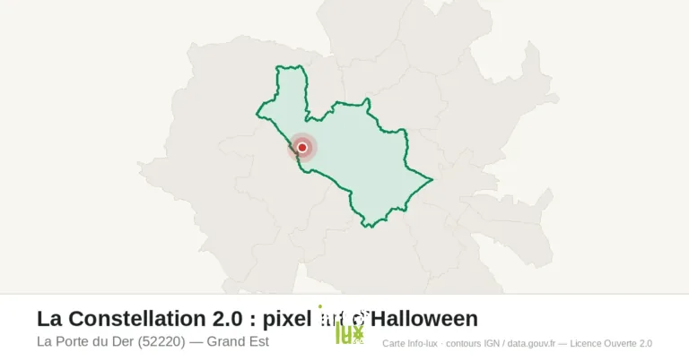 Carte : La Constellation 2.0 : pixel art d'Halloween à La Porte du Der