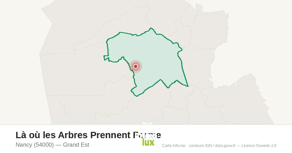 Carte : Là où les Arbres Prennent Forme à Nancy