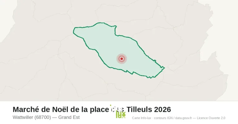Carte : Marché de Noël de la place des Tilleuls 2026 à Wattwiller