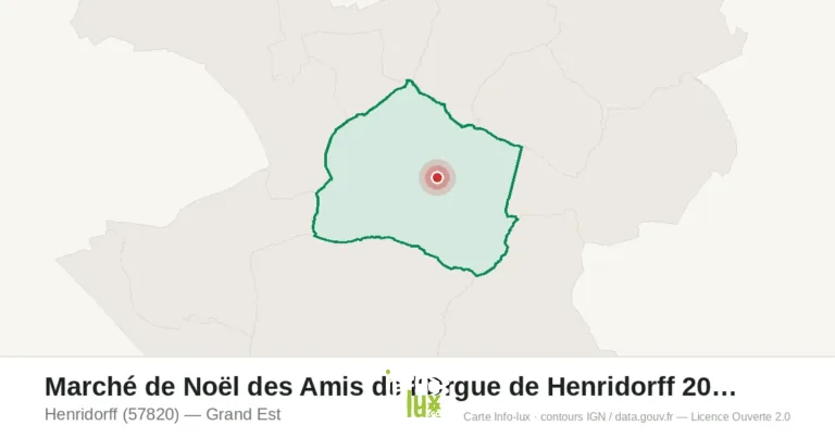 Carte : Marché de Noël des Amis de l'Orgue de Henridorff 2 à Henridorff
