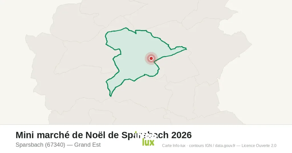 Carte : Mini marché de Noël de Sparsbach 2026 à Sparsbach