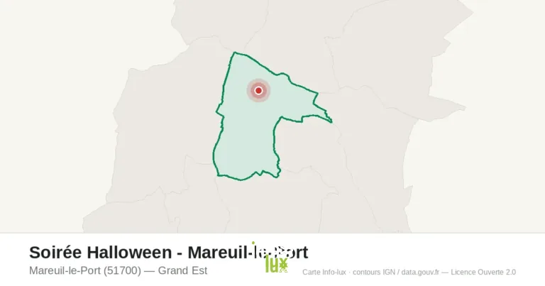 Carte : Soirée Halloween - Mareuil-le-Port à Mareuil-le-Port