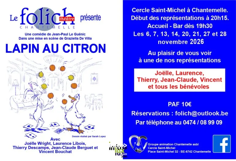 Chantemelle > Comédie : Lapin au Citron > Théâtre