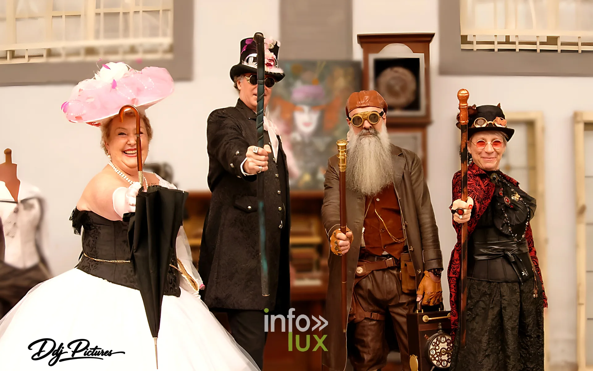 Participants costumés, convention steampunk Rouages intemporels à Toul, octobre 2026 (photo Éric Didierjean)