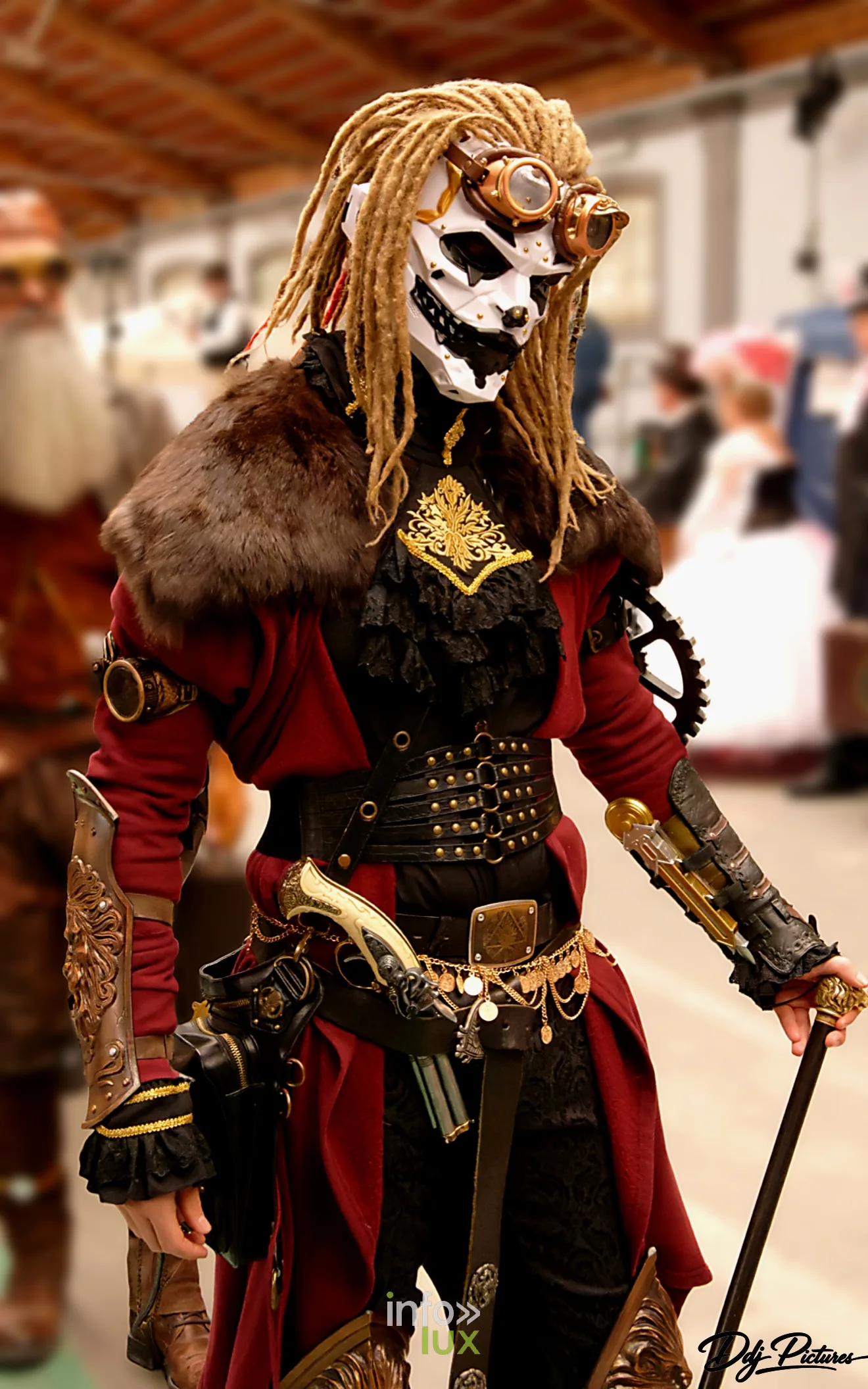 Portrait d’une personne costumée, convention steampunk Rouages intemporels à Toul, octobre 2026 (photo Éric Didierjean)
