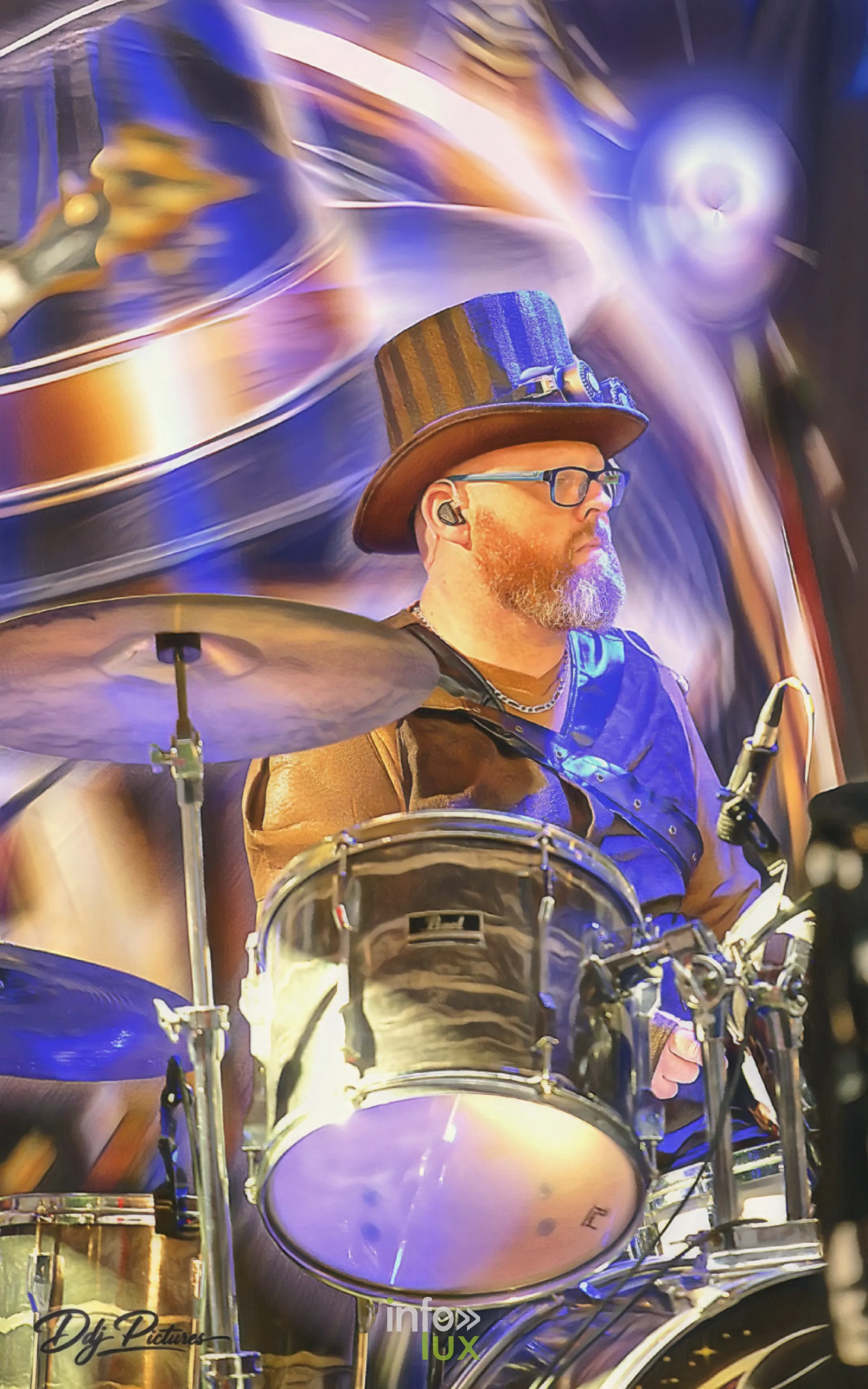 Concert sur la scène de l’espace Dedon, convention steampunk Rouages intemporels à Toul, octobre 2026 (photo Éric Didierjean)