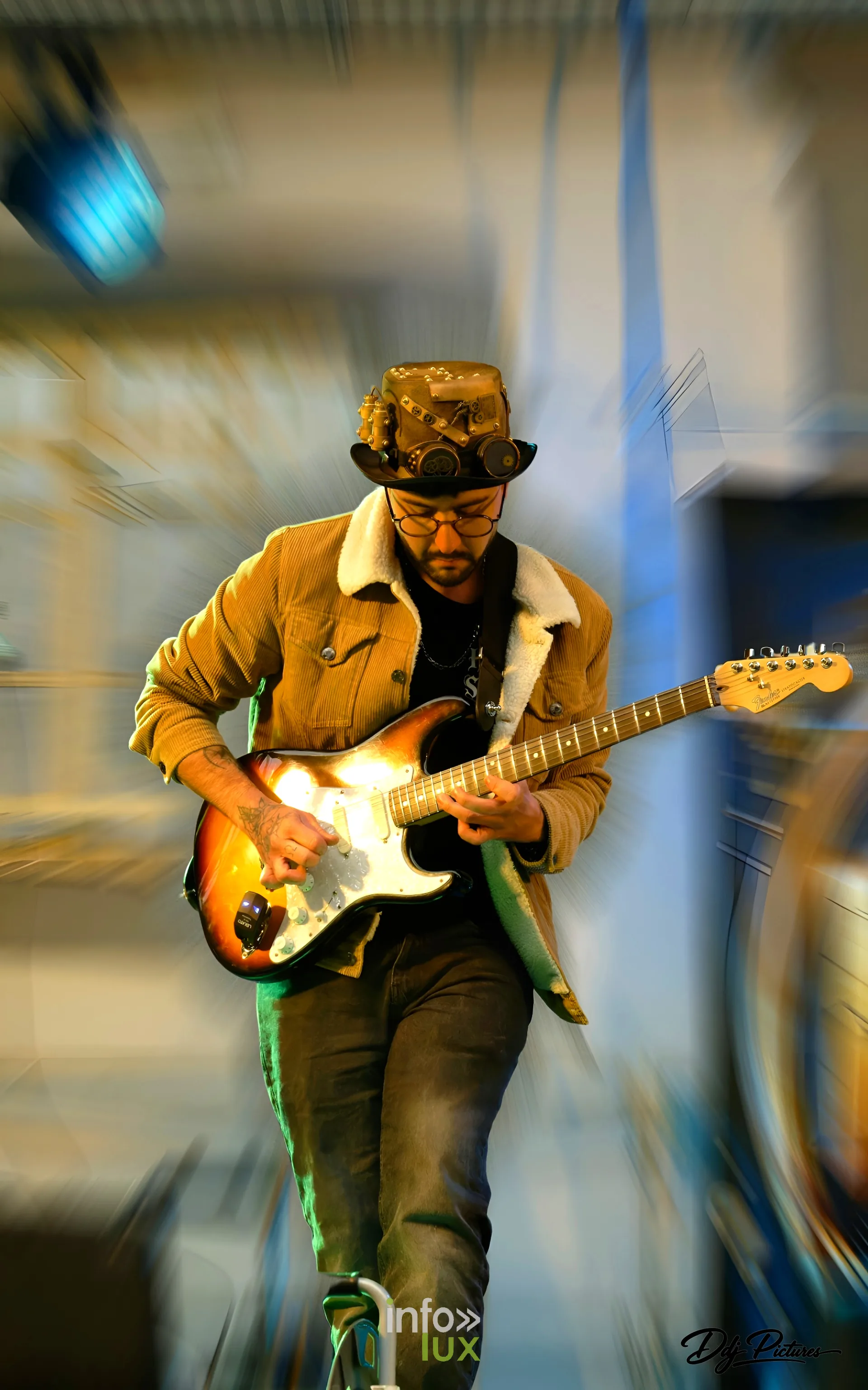 Concert sur la scène de l’espace Dedon, convention steampunk Rouages intemporels à Toul, octobre 2026 (photo Éric Didierjean)