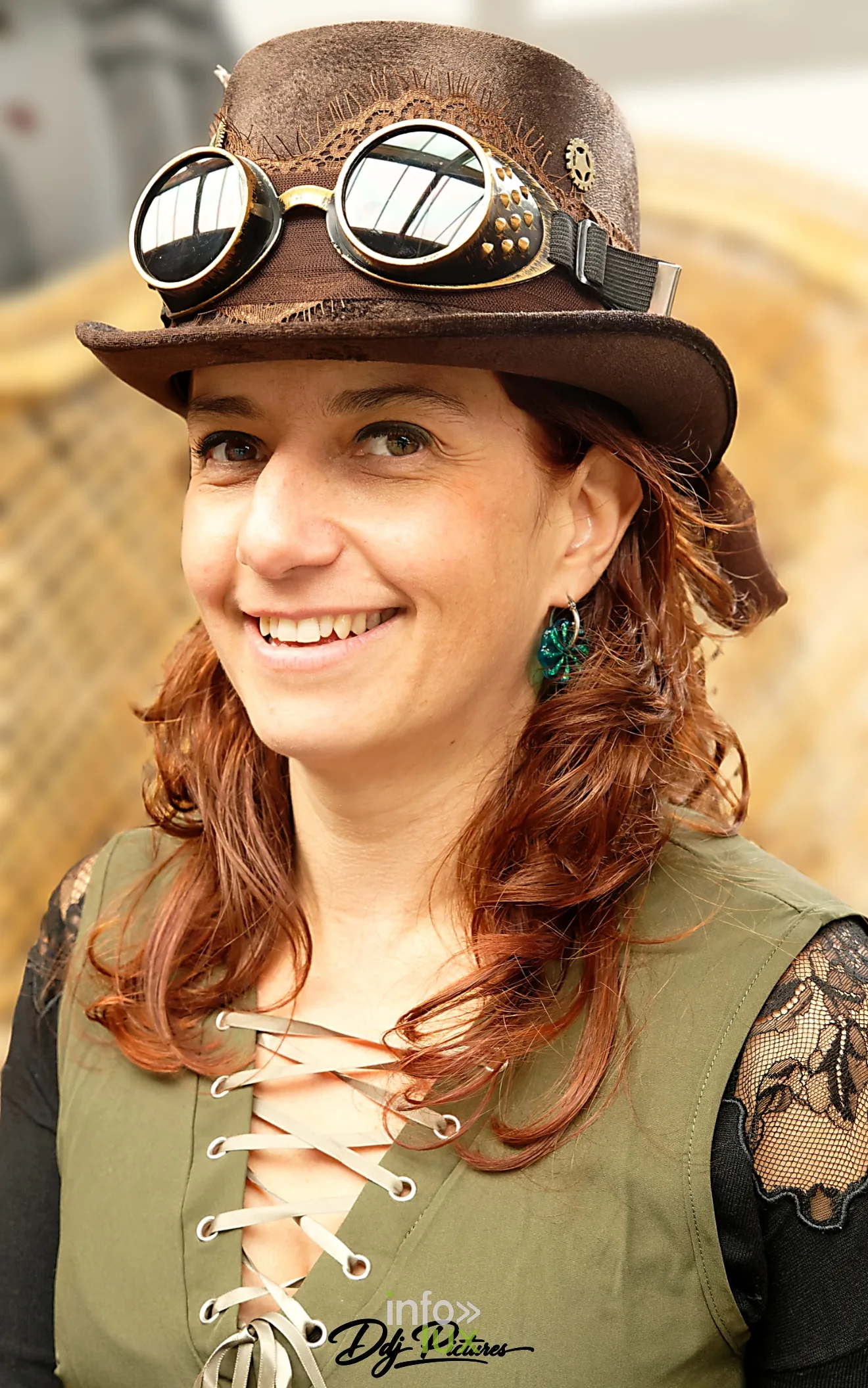 Portrait d’une personne costumée, convention steampunk Rouages intemporels à Toul, octobre 2026 (photo Éric Didierjean)