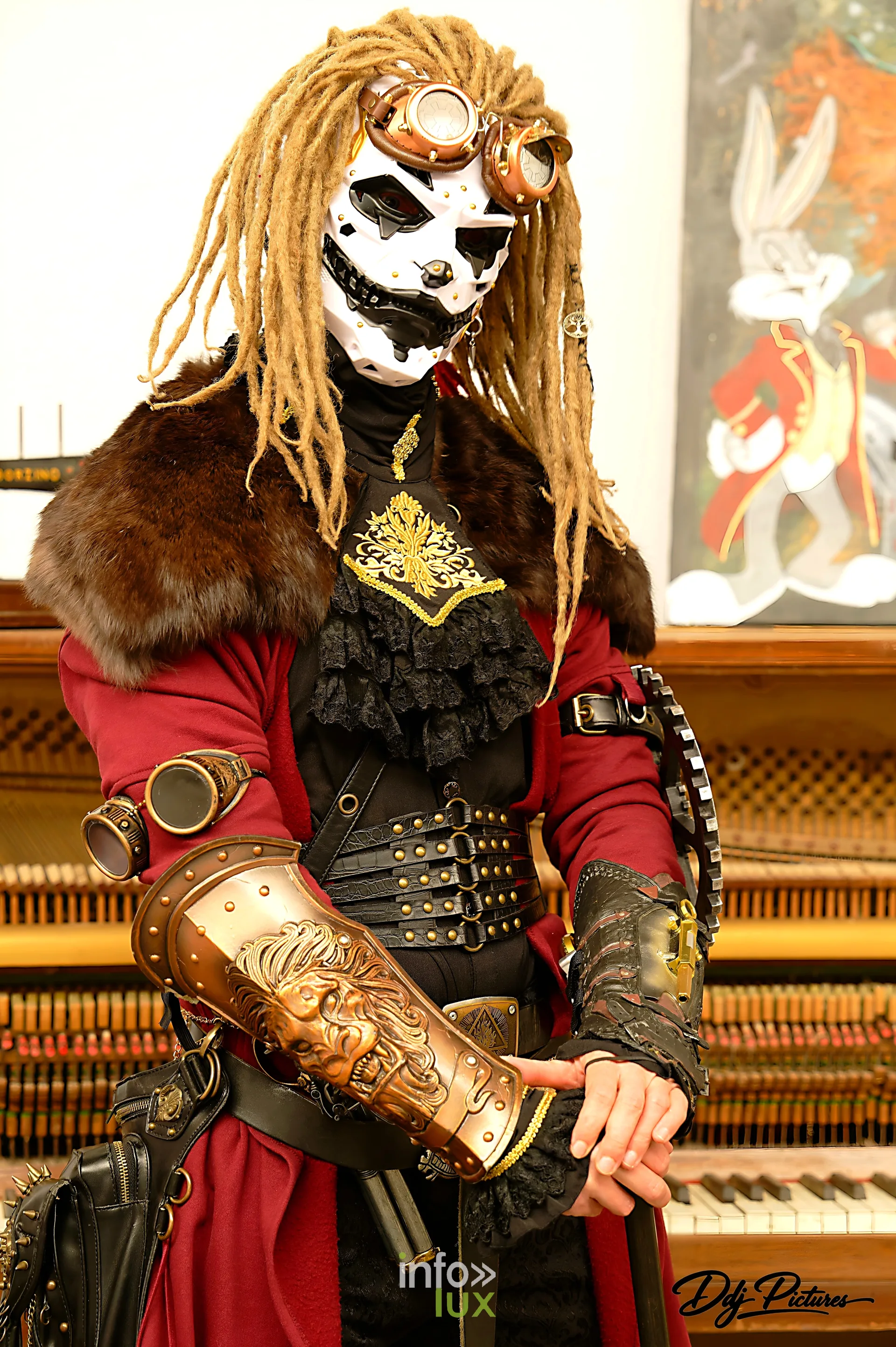 Portrait d’une personne costumée, convention steampunk Rouages intemporels à Toul, octobre 2026 (photo Éric Didierjean)