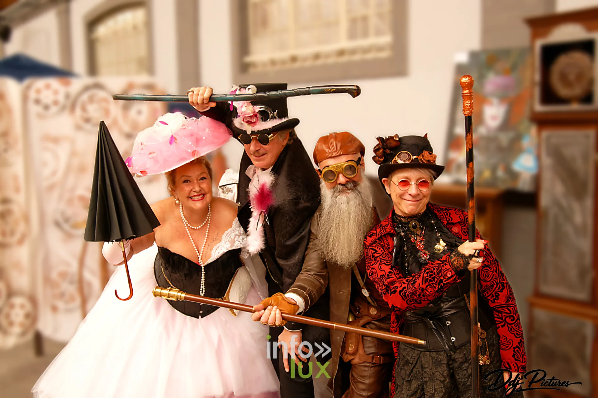 Participants costumés, convention steampunk Rouages intemporels à Toul, octobre 2026 (photo Éric Didierjean)