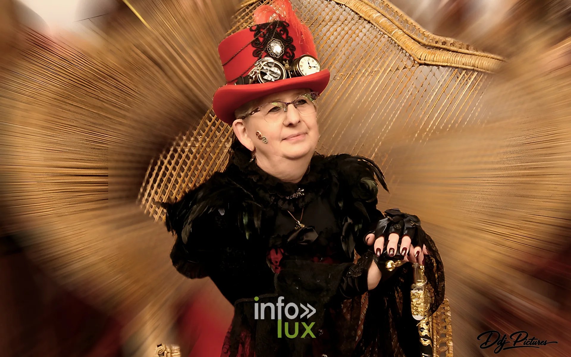 Portrait d’une personne costumée, convention steampunk Rouages intemporels à Toul, octobre 2026 (photo Éric Didierjean)