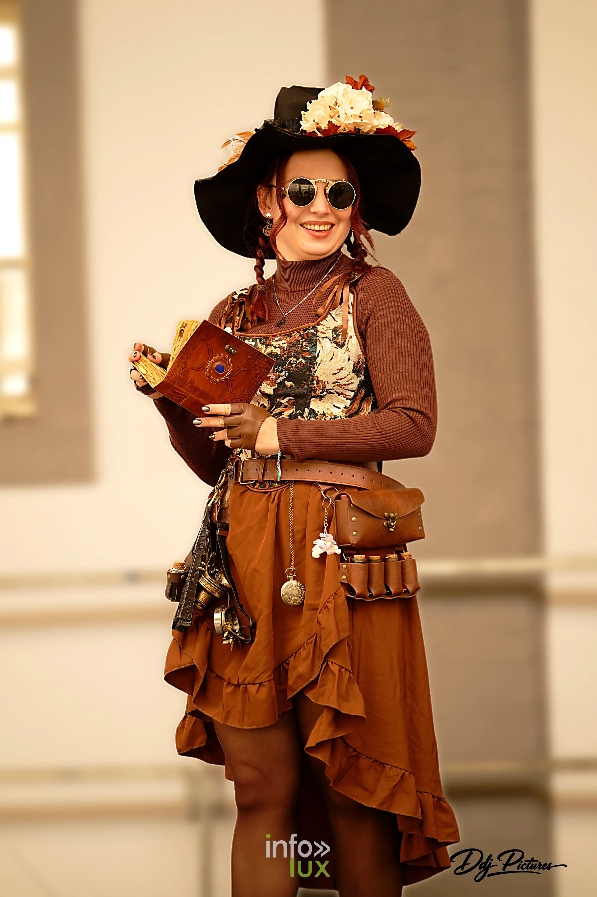Portrait d’une personne costumée, convention steampunk Rouages intemporels à Toul, octobre 2026 (photo Éric Didierjean)