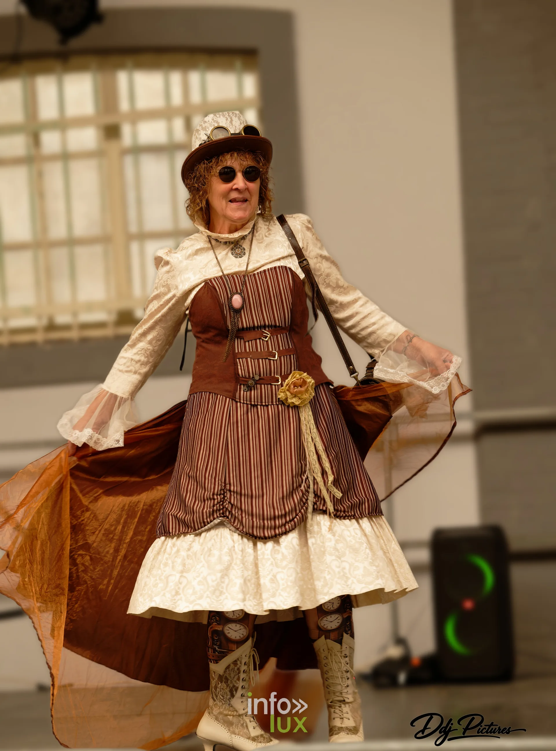 Portrait d’une personne costumée, convention steampunk Rouages intemporels à Toul, octobre 2026 (photo Éric Didierjean)