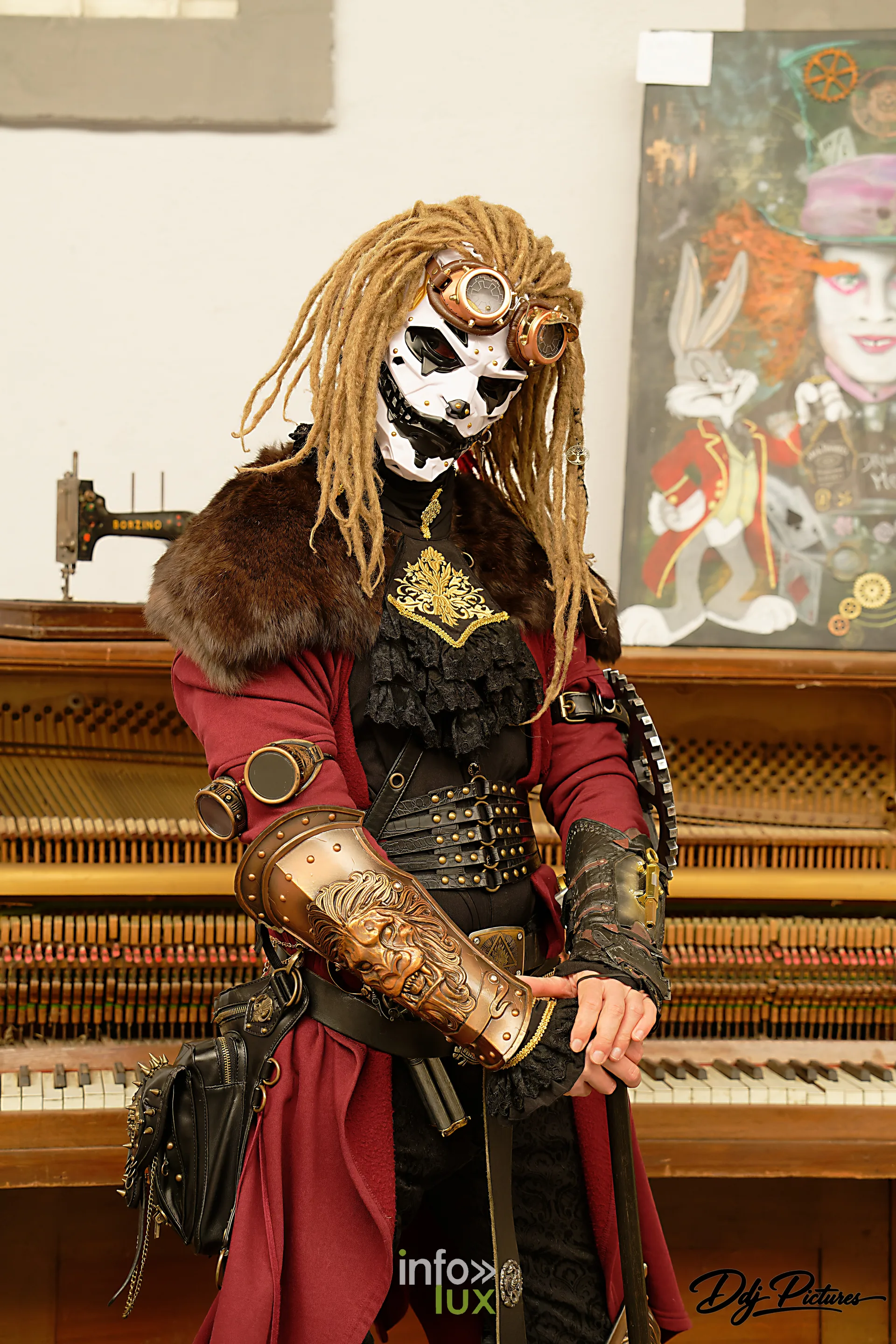 Portrait d’une personne costumée, convention steampunk Rouages intemporels à Toul, octobre 2026 (photo Éric Didierjean)