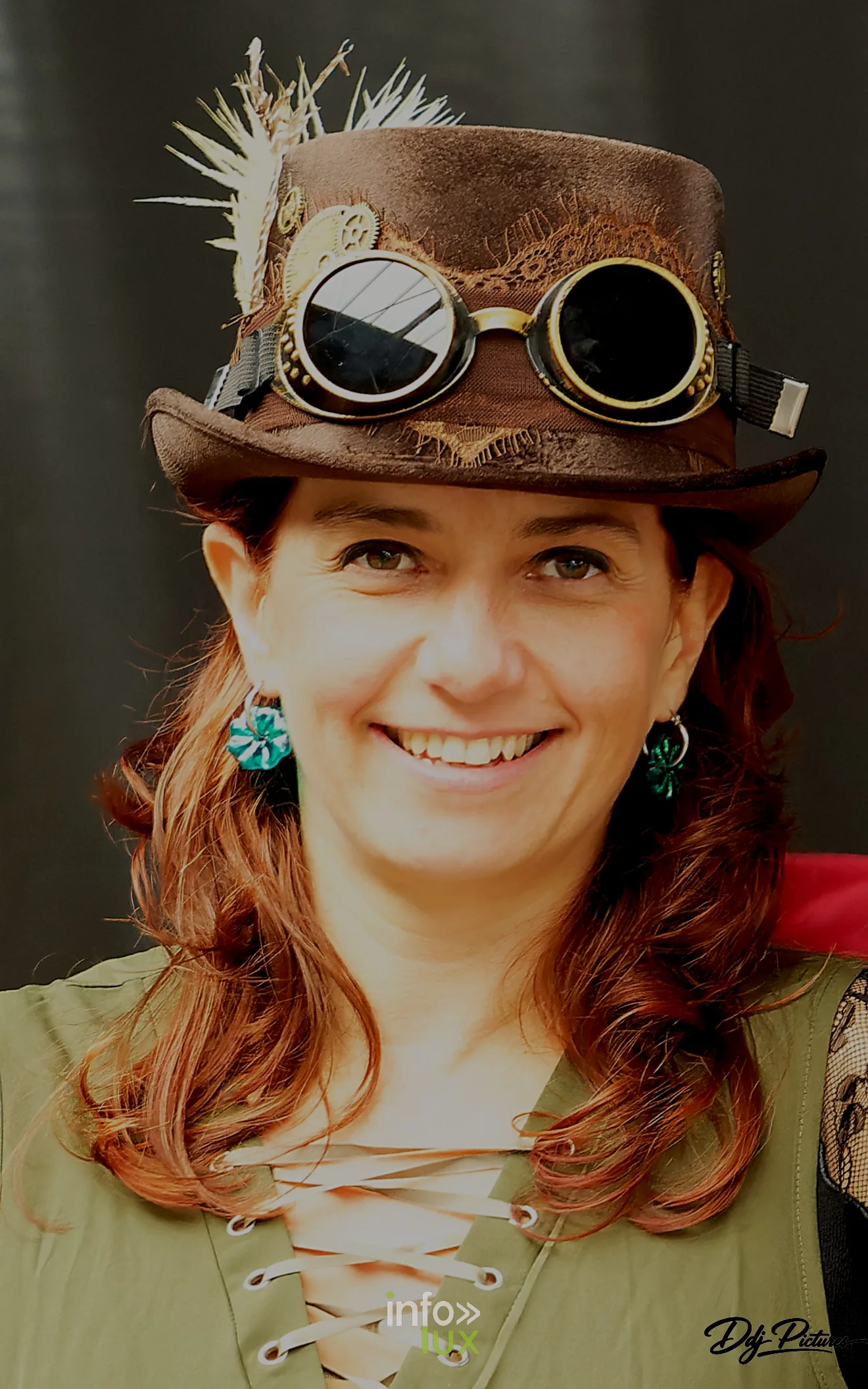 Portrait d’une personne costumée, convention steampunk Rouages intemporels à Toul, octobre 2026 (photo Éric Didierjean)