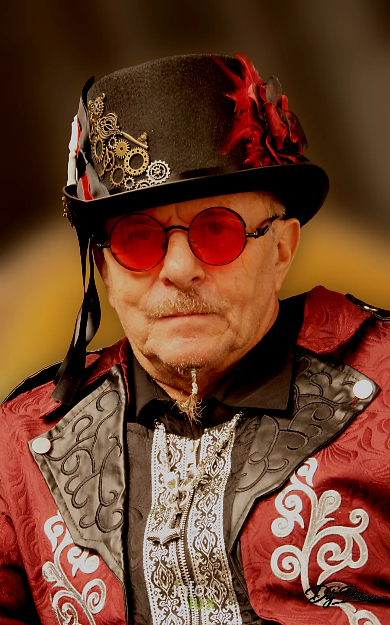 Portrait d’une personne costumée, convention steampunk Rouages intemporels à Toul, octobre 2026 (photo Éric Didierjean)