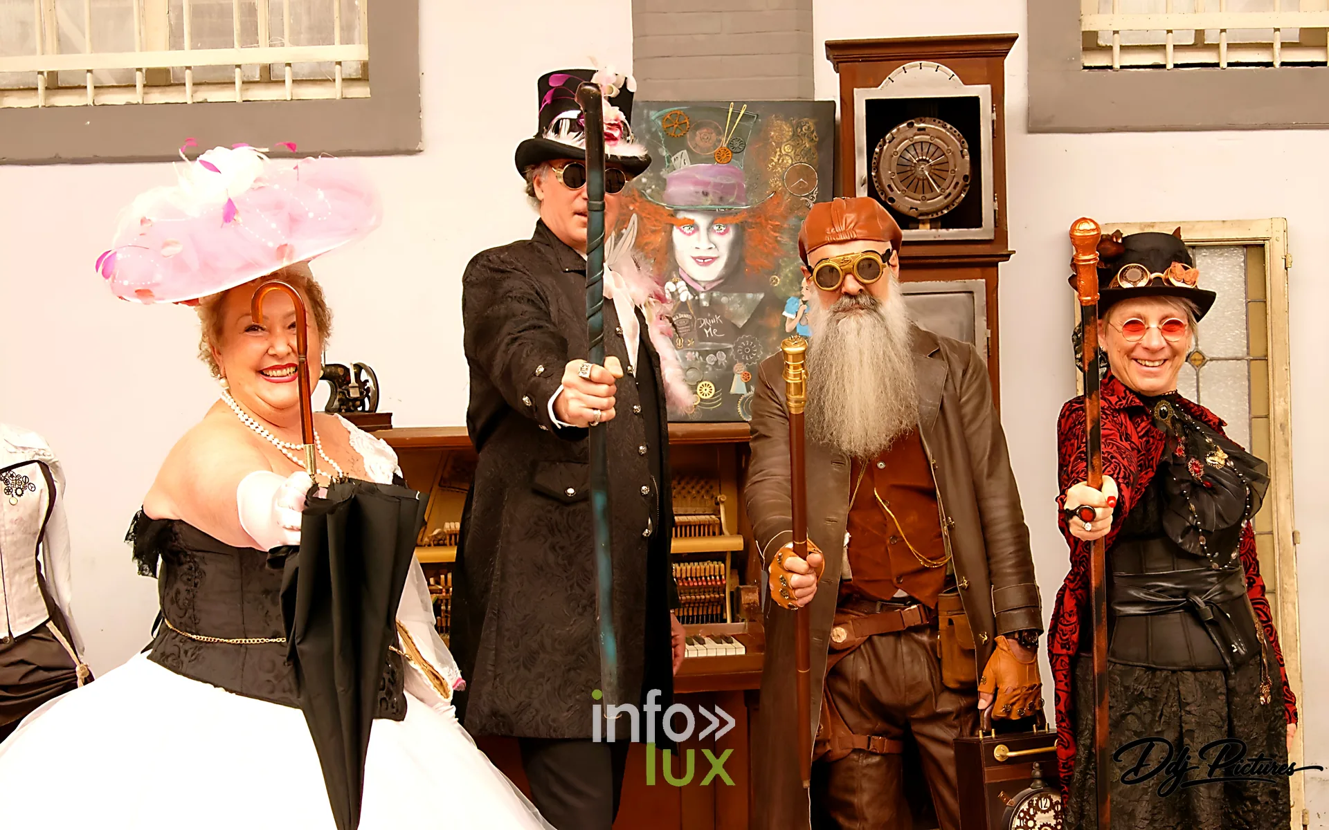 Participants costumés, convention steampunk Rouages intemporels à Toul, octobre 2026 (photo Éric Didierjean)