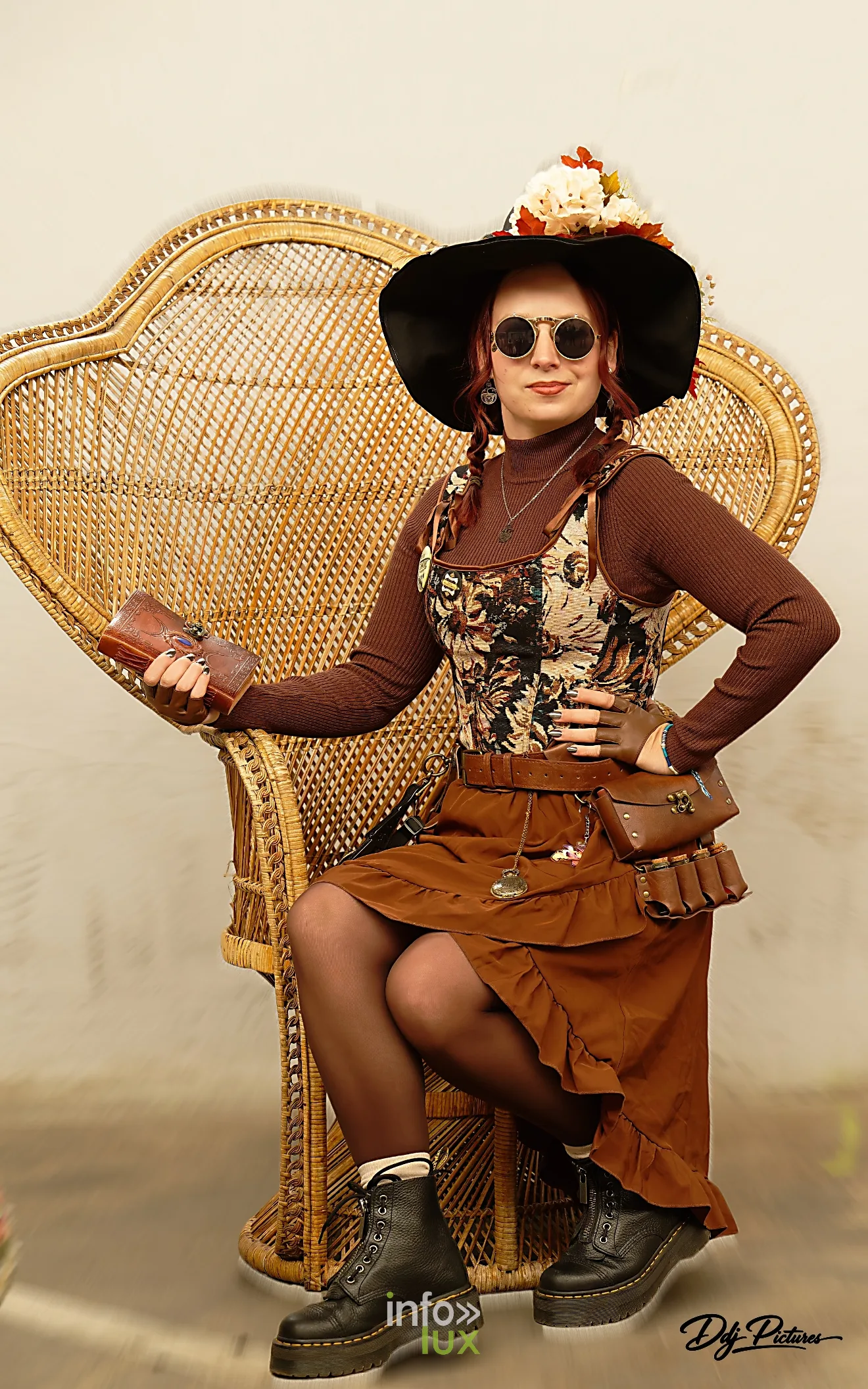 Portrait d’une personne costumée, convention steampunk Rouages intemporels à Toul, octobre 2026 (photo Éric Didierjean)