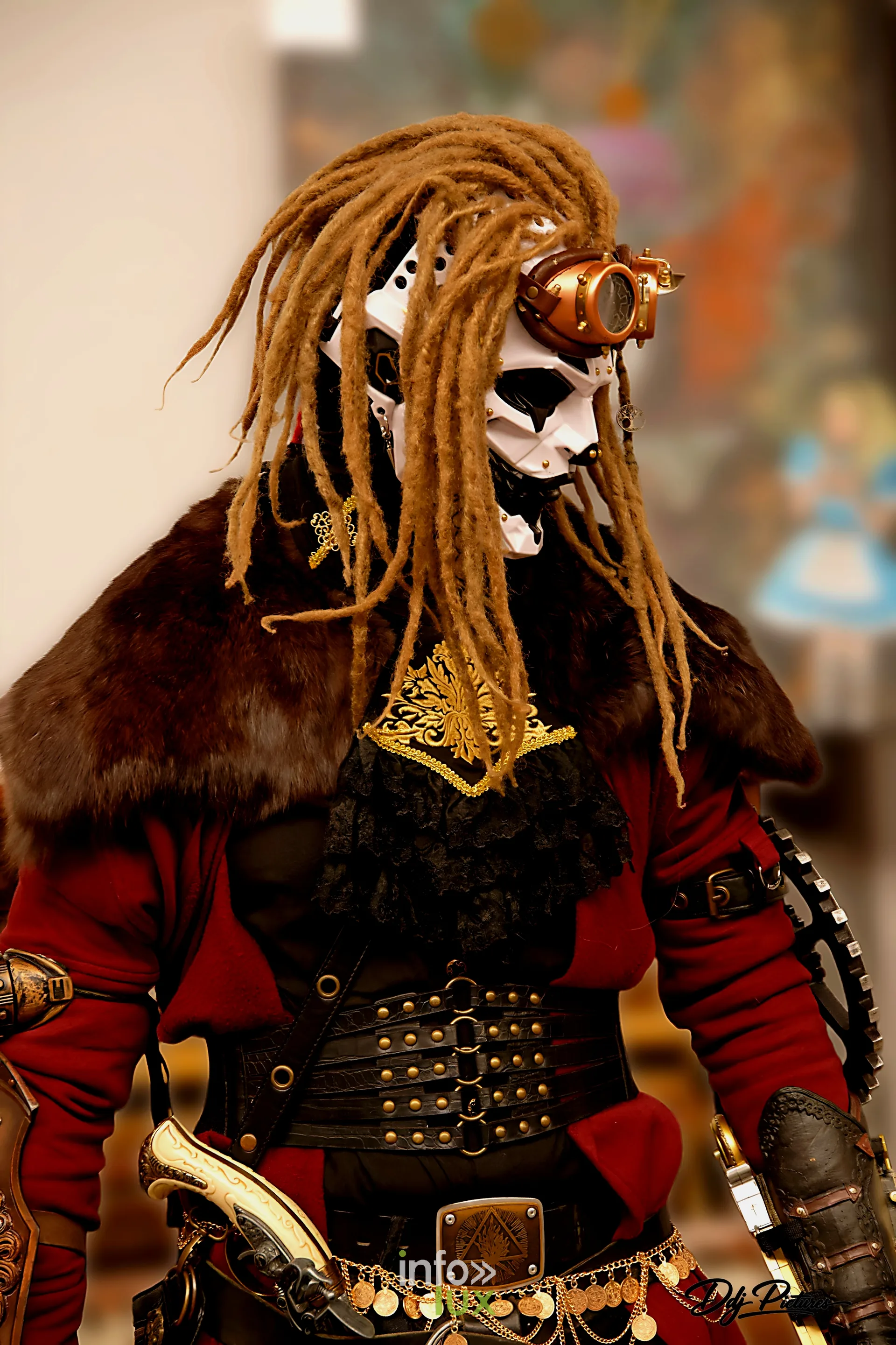 Portrait d’une personne costumée, convention steampunk Rouages intemporels à Toul, octobre 2026 (photo Éric Didierjean)
