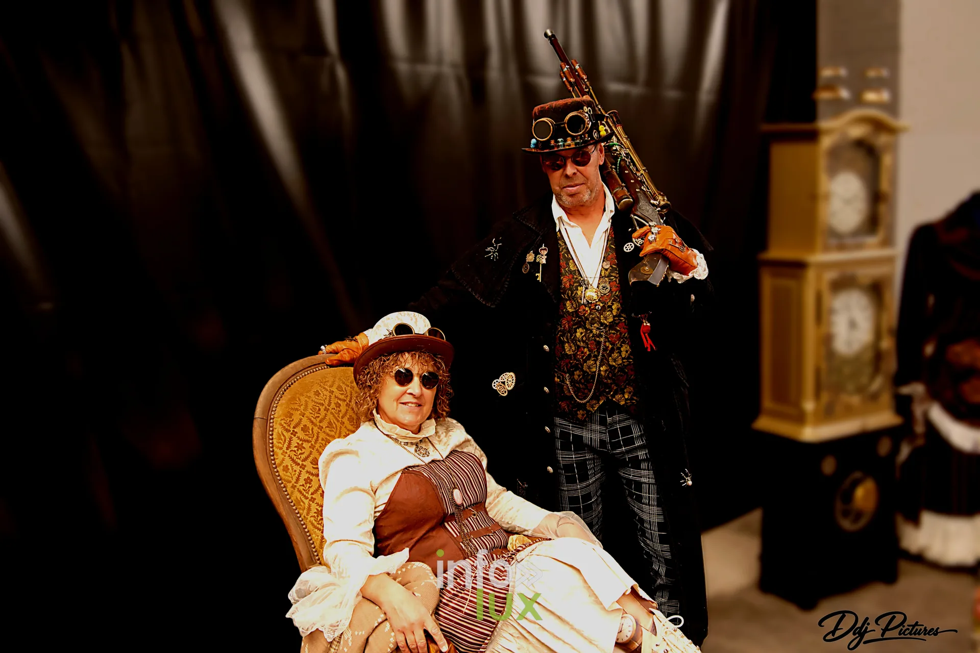 Portrait d’une personne costumée, convention steampunk Rouages intemporels à Toul, octobre 2026 (photo Éric Didierjean)