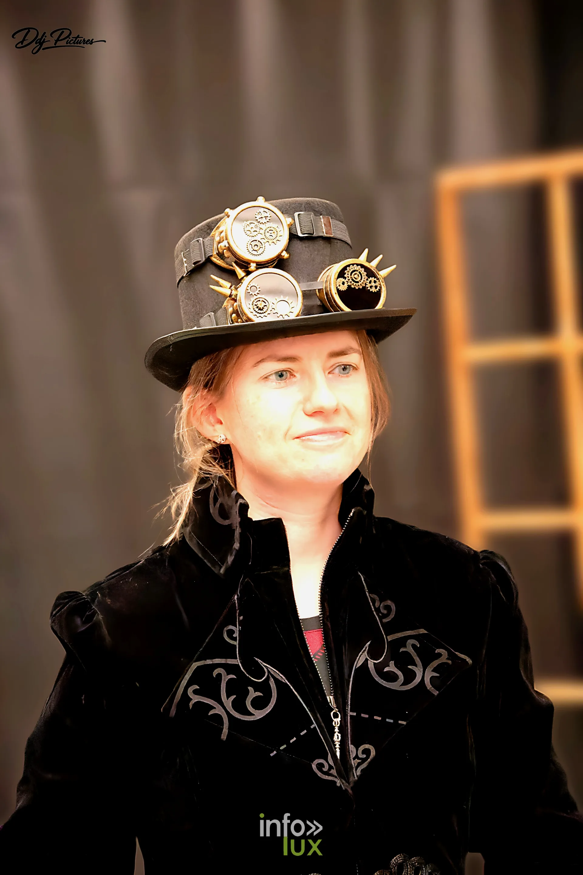 Portrait d’une personne costumée, convention steampunk Rouages intemporels à Toul, octobre 2026 (photo Éric Didierjean)