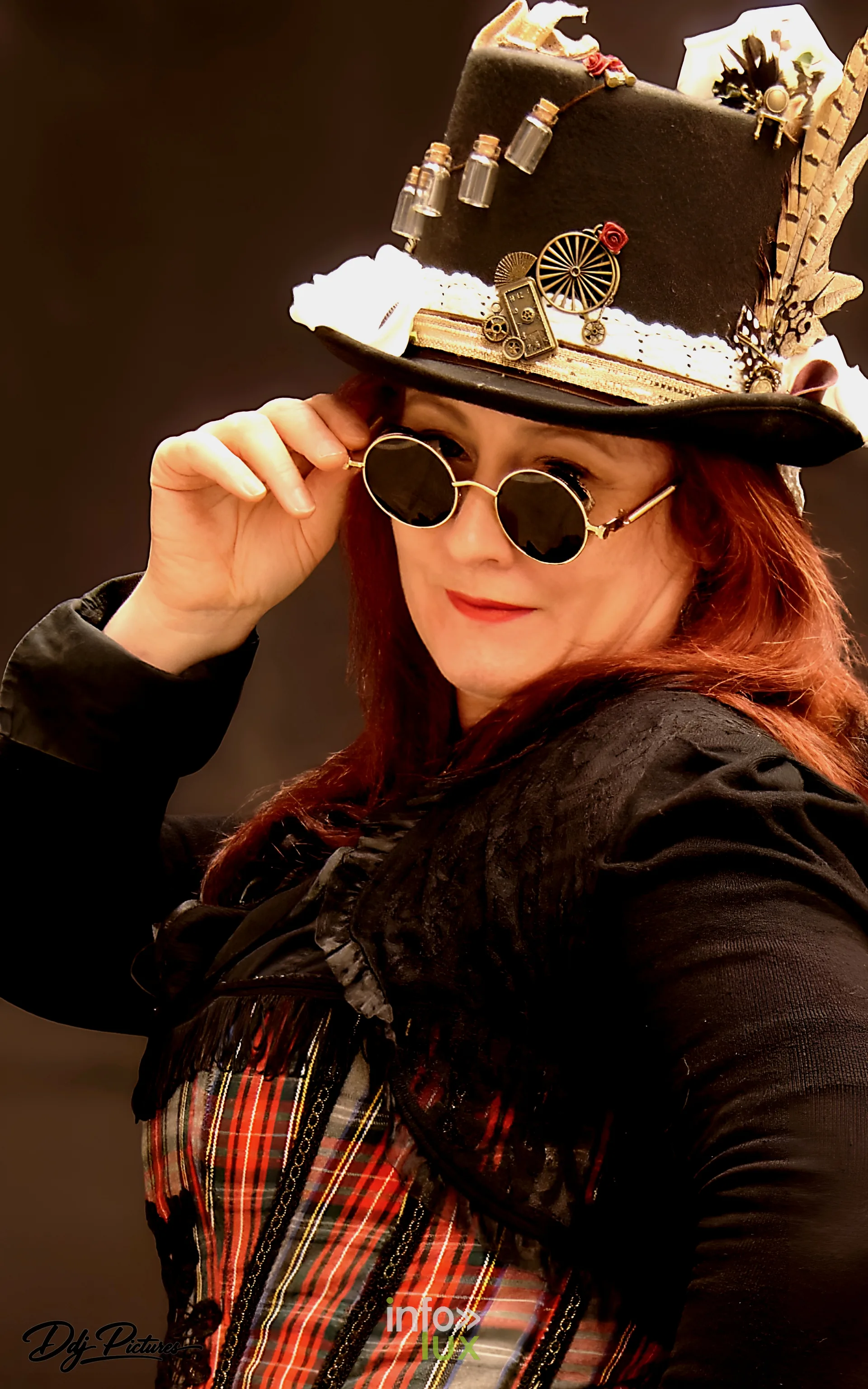 Portrait d’une personne costumée, convention steampunk Rouages intemporels à Toul, octobre 2026 (photo Éric Didierjean)