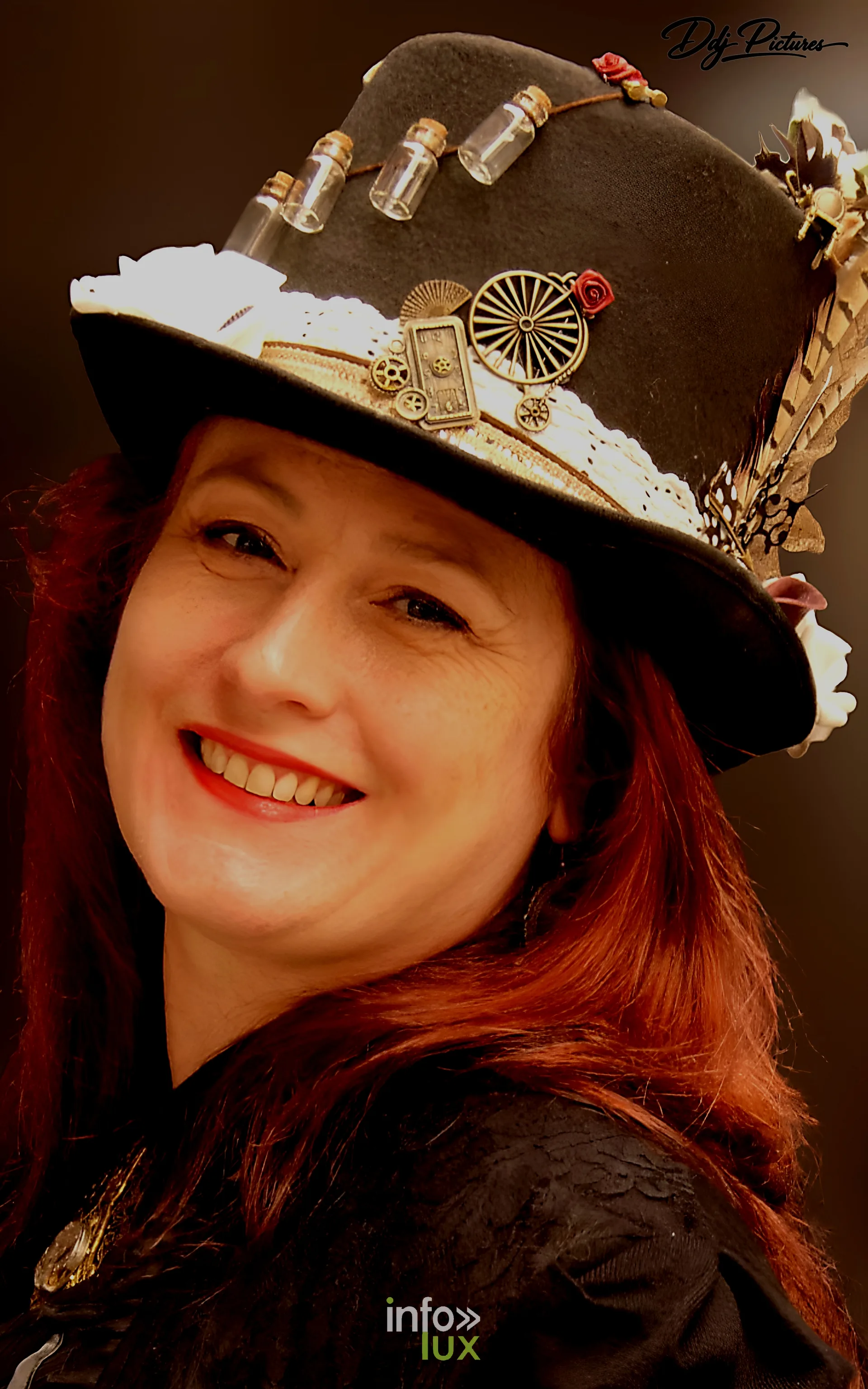 Portrait d’une personne costumée, convention steampunk Rouages intemporels à Toul, octobre 2026 (photo Éric Didierjean)