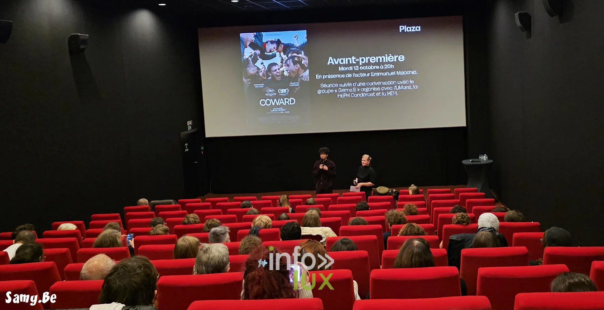 Avant-première de « Coward » de Lukas Dhont au Plaza Art de Mons, 13 octobre 2026 : la salle avant la projection de « Coward » (photo Samy.be)