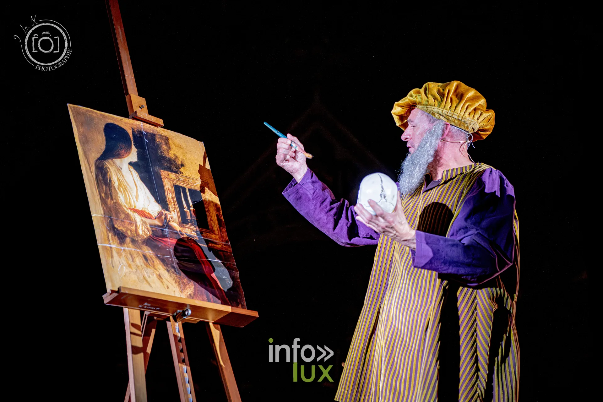 Le Crépuscule des Pierres, église Saint-Joseph de Montigny-lès-Metz, répétition générale du 8 octobre 2026 : Un peintre au chevalet, une scène du spectacle