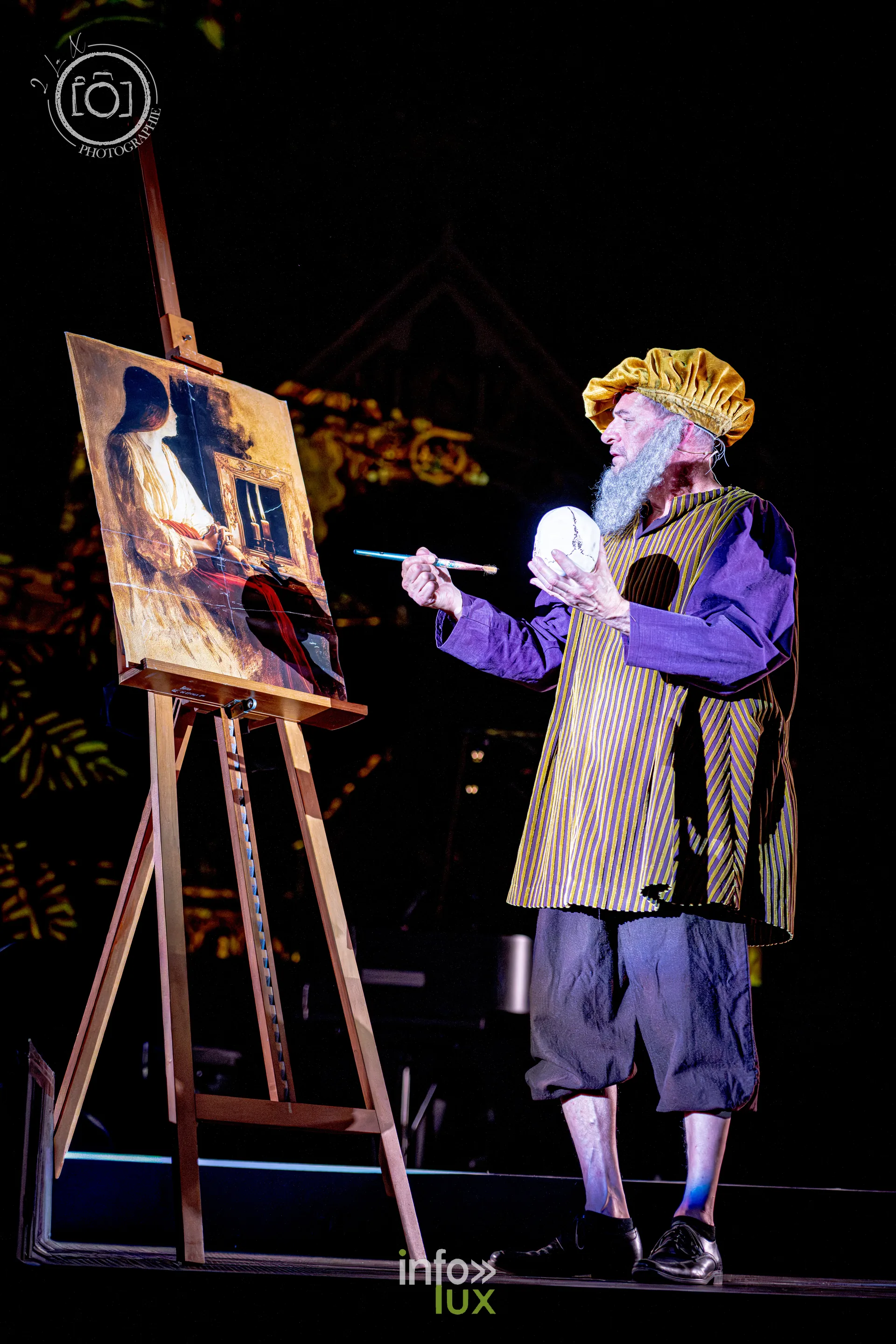 Le Crépuscule des Pierres, église Saint-Joseph de Montigny-lès-Metz, répétition générale du 8 octobre 2026 : Un peintre au chevalet, une scène du spectacle