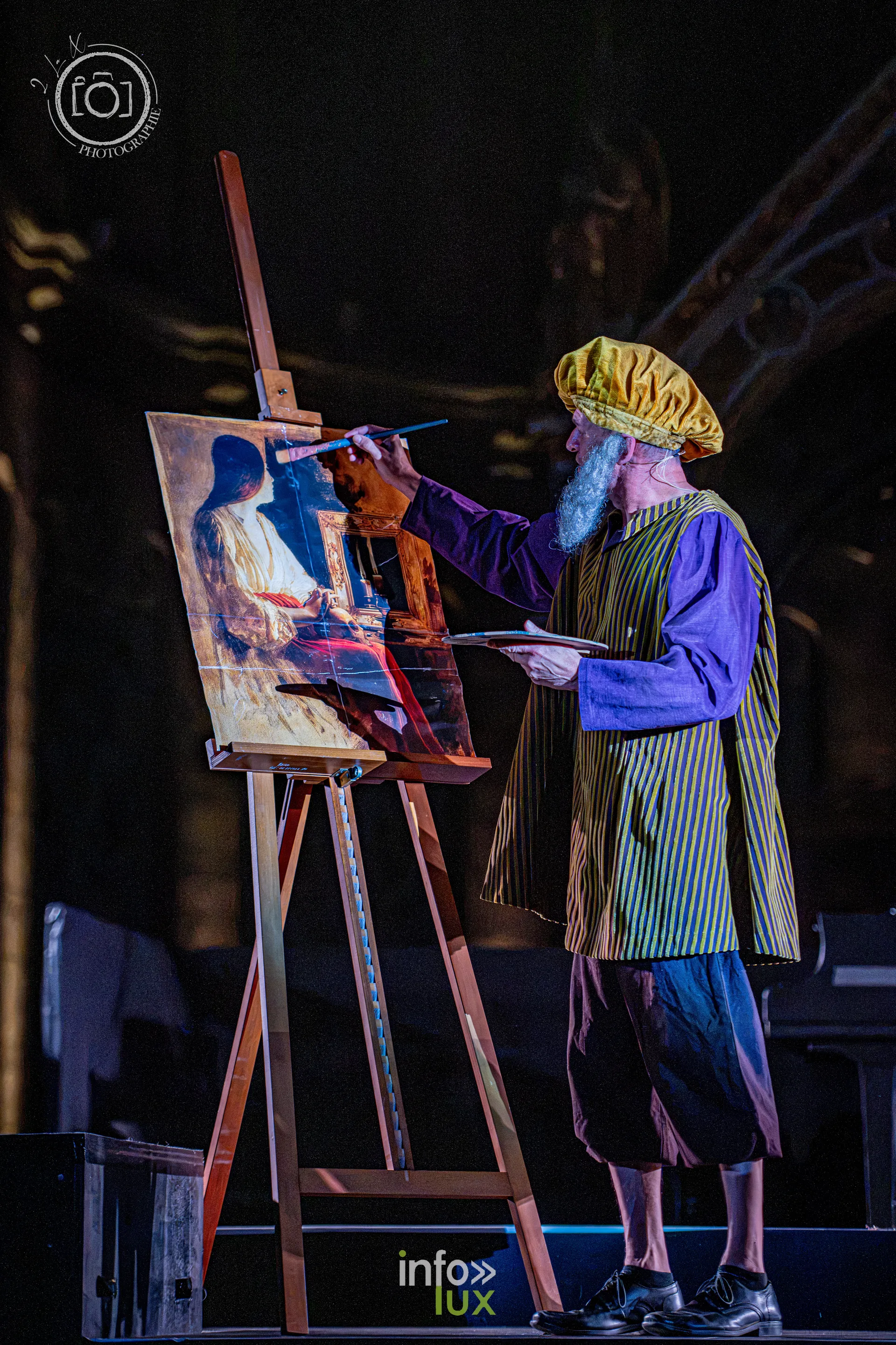 Le Crépuscule des Pierres, église Saint-Joseph de Montigny-lès-Metz, répétition générale du 8 octobre 2026 : Un peintre au chevalet, une scène du spectacle