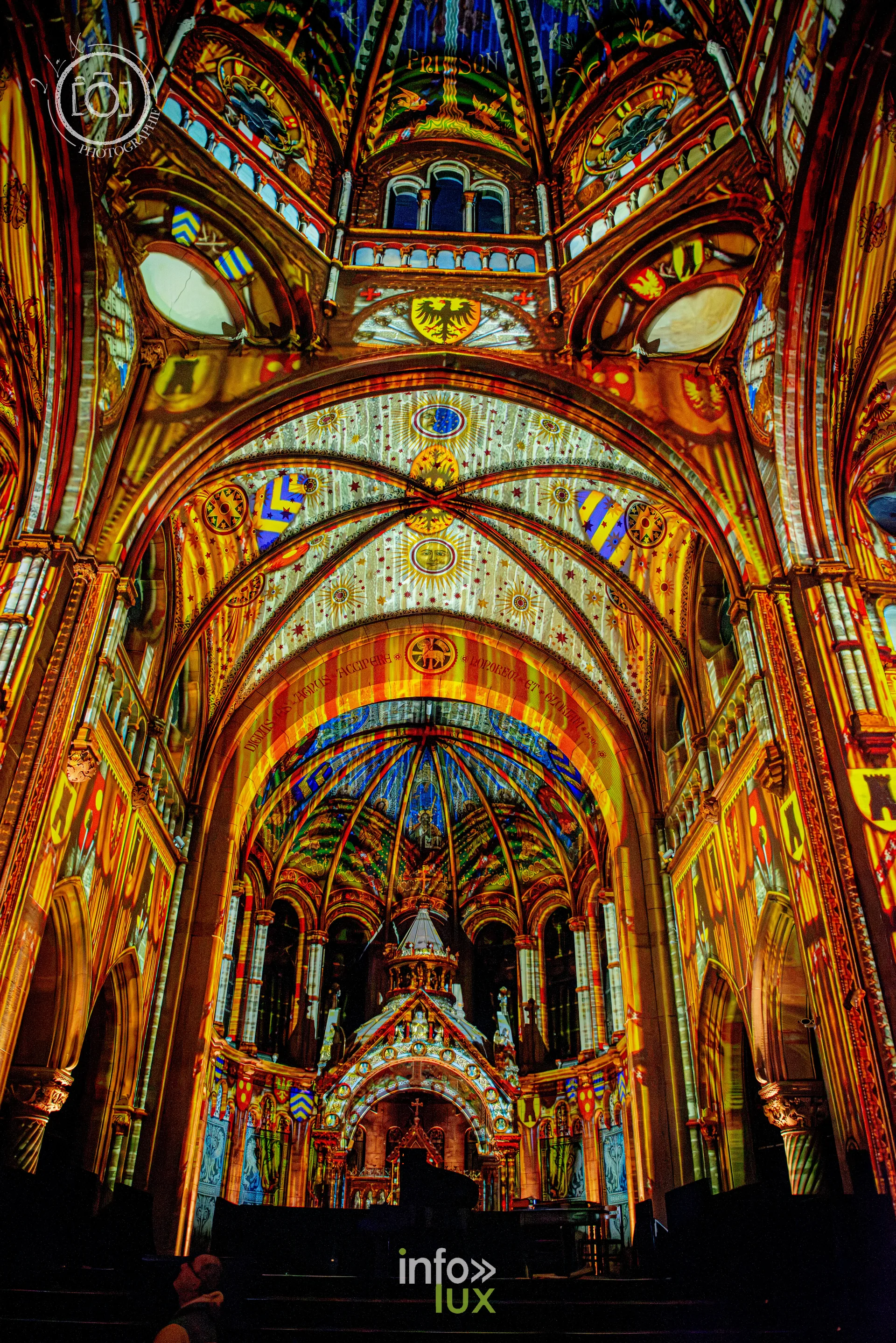 Le Crépuscule des Pierres, église Saint-Joseph de Montigny-lès-Metz, répétition générale du 8 octobre 2026 : Les projections sur les voûtes de l’église Saint-Joseph