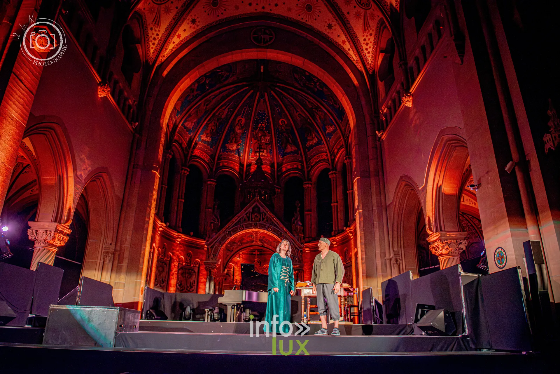 Le Crépuscule des Pierres, église Saint-Joseph de Montigny-lès-Metz, répétition générale du 8 octobre 2026 : Les projections sur les voûtes de l’église Saint-Joseph