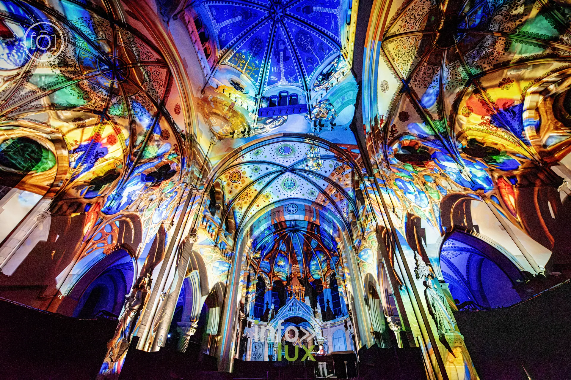 Le Crépuscule des Pierres, église Saint-Joseph de Montigny-lès-Metz, répétition générale du 8 octobre 2026 : Les projections sur les voûtes de l’église Saint-Joseph