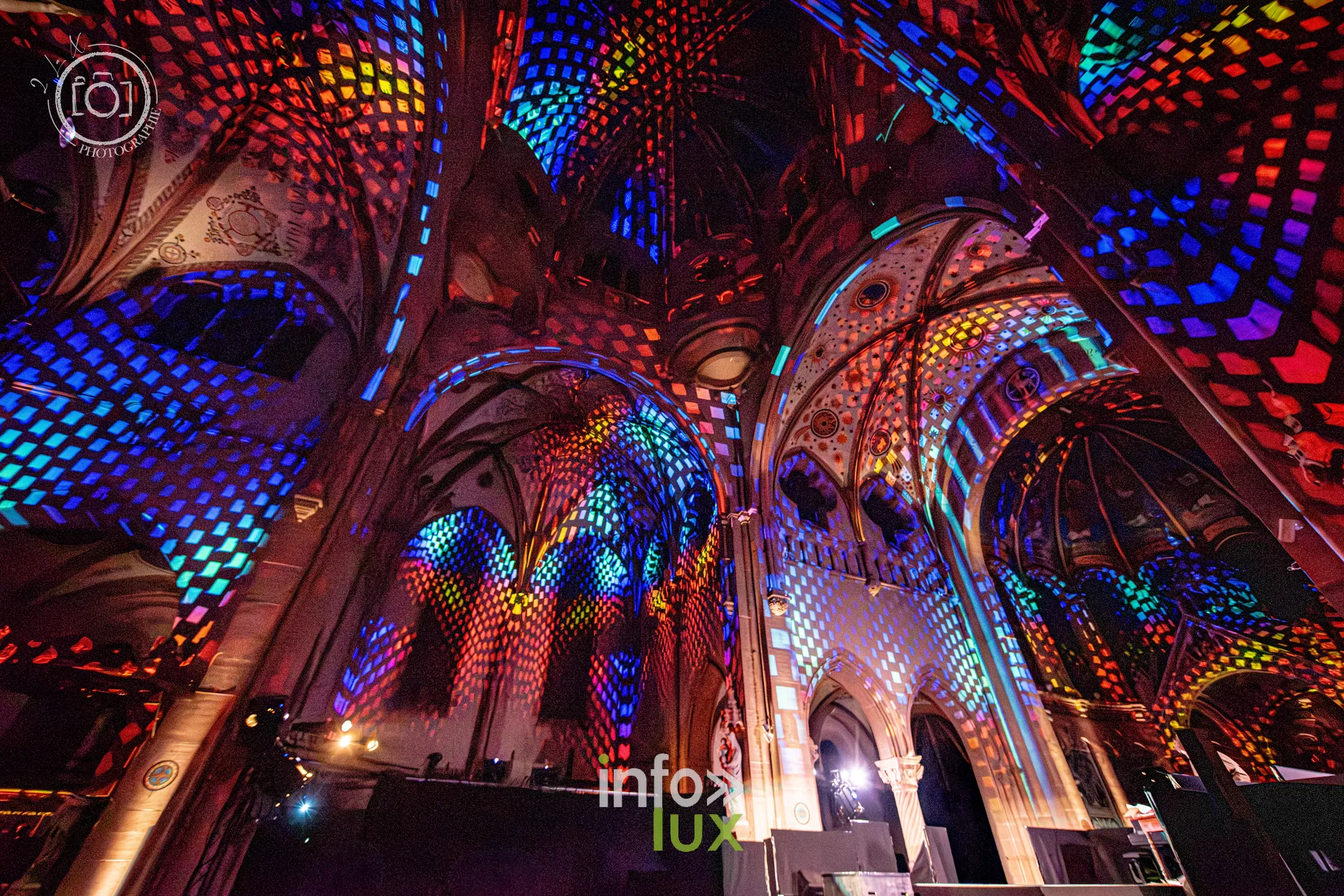 Le Crépuscule des Pierres, église Saint-Joseph de Montigny-lès-Metz, répétition générale du 8 octobre 2026 : Les projections sur les voûtes de l’église Saint-Joseph
