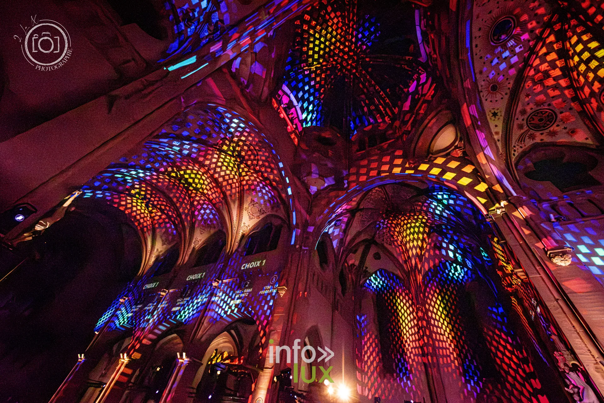 Le Crépuscule des Pierres, église Saint-Joseph de Montigny-lès-Metz, répétition générale du 8 octobre 2026 : Les projections sur les voûtes de l’église Saint-Joseph