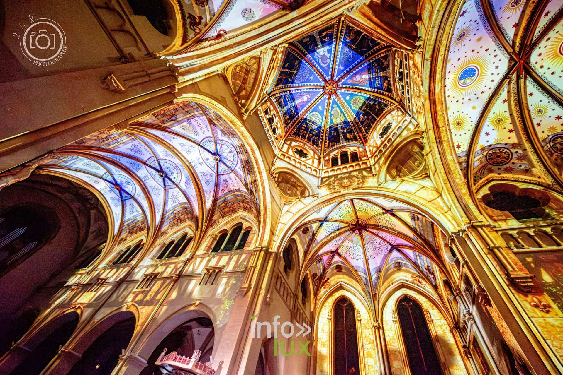 Le Crépuscule des Pierres, église Saint-Joseph de Montigny-lès-Metz, répétition générale du 8 octobre 2026 : Les projections sur les voûtes de l’église Saint-Joseph