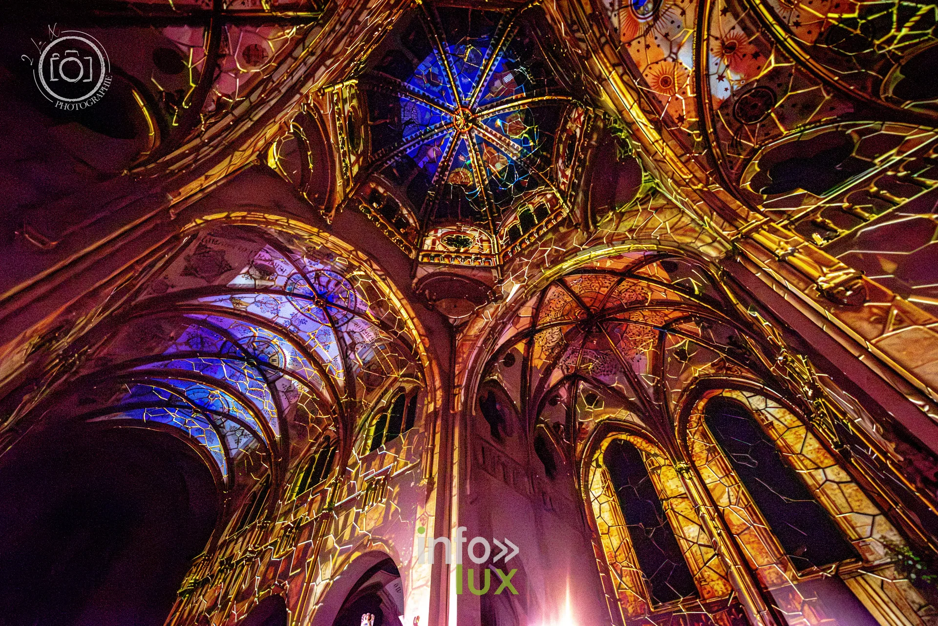 Le Crépuscule des Pierres, église Saint-Joseph de Montigny-lès-Metz, répétition générale du 8 octobre 2026 : Les projections sur les voûtes de l’église Saint-Joseph