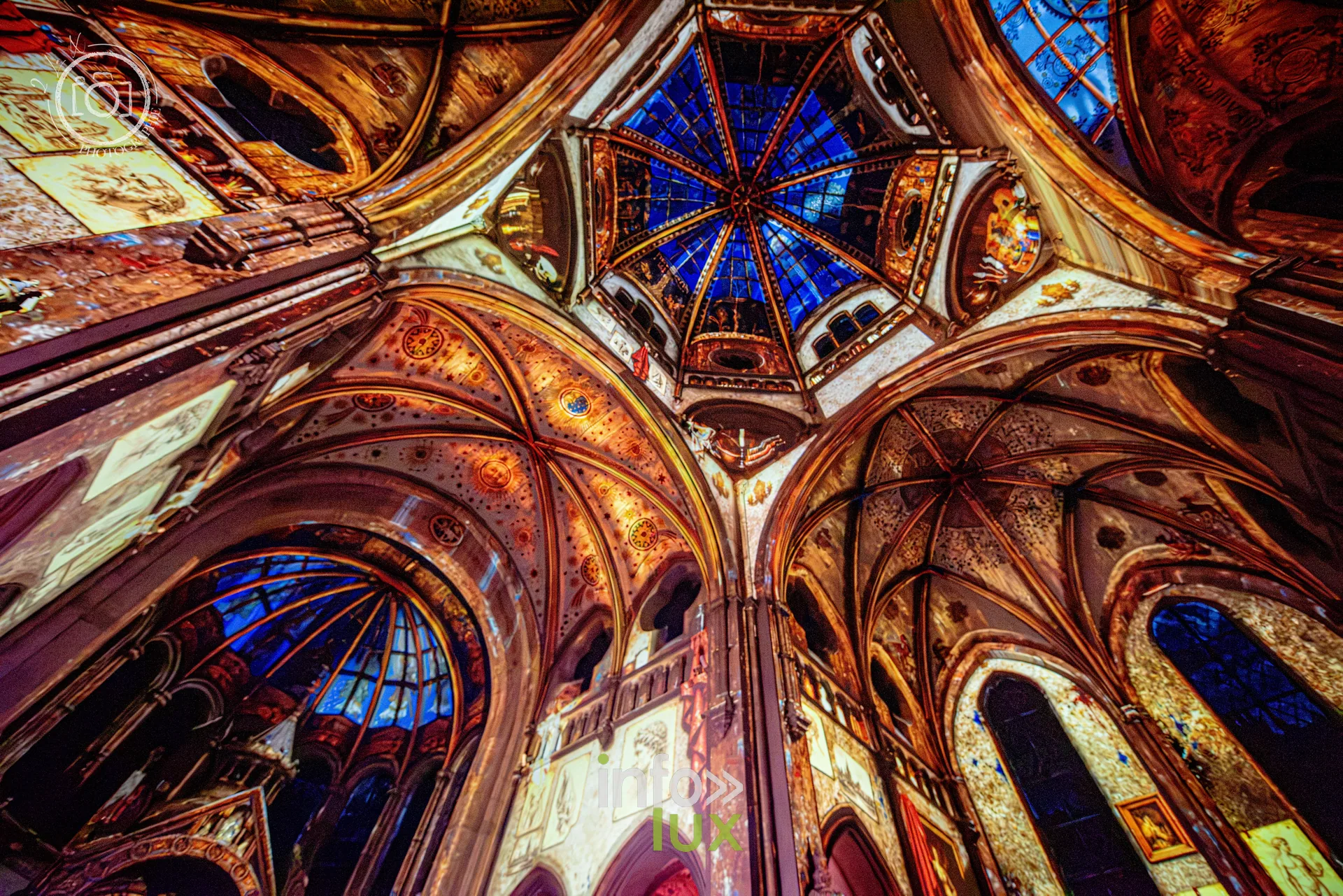 Le Crépuscule des Pierres, église Saint-Joseph de Montigny-lès-Metz, répétition générale du 8 octobre 2026 : Les projections sur les voûtes de l’église Saint-Joseph