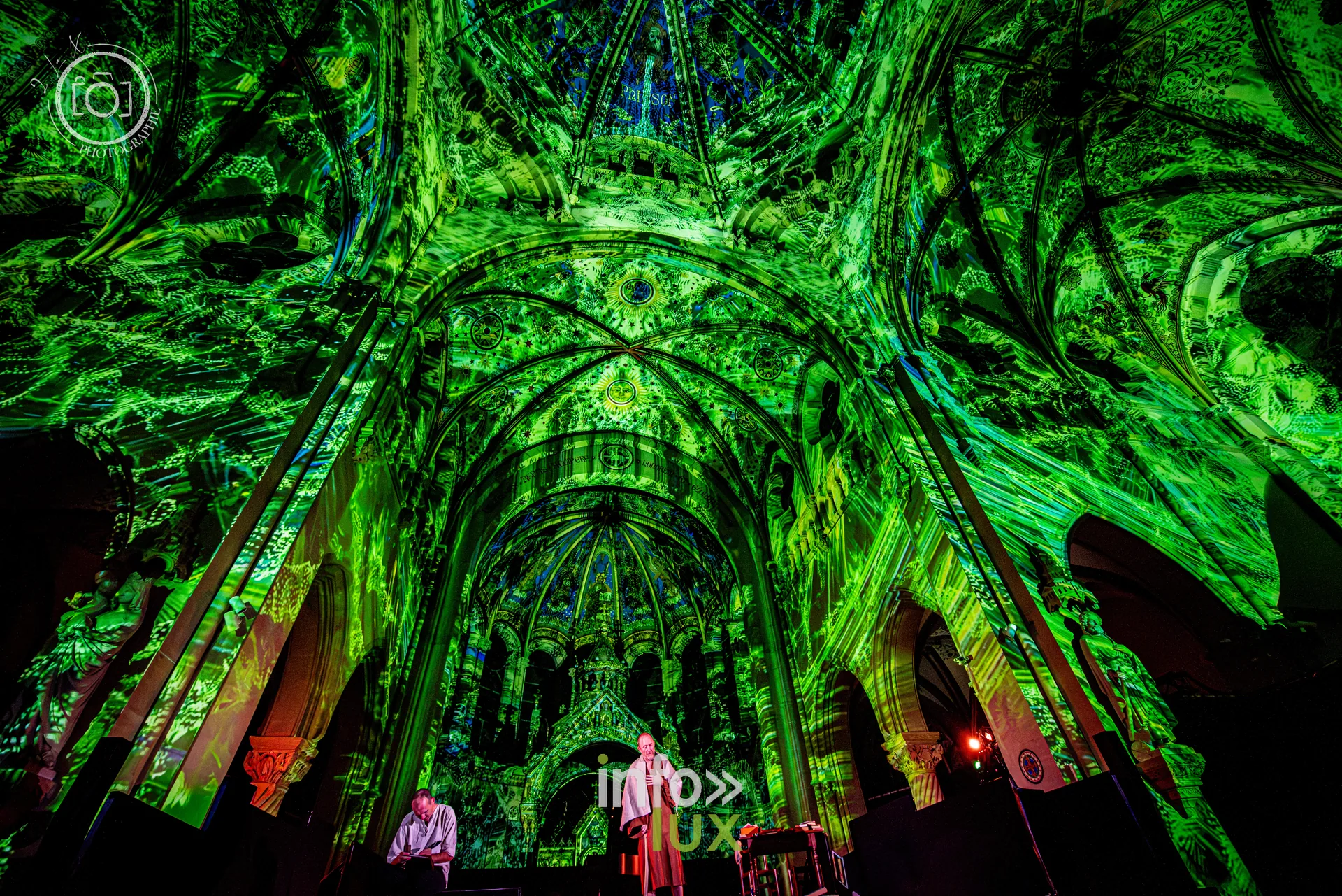 Le Crépuscule des Pierres, église Saint-Joseph de Montigny-lès-Metz, répétition générale du 8 octobre 2026 : Les projections sur les voûtes de l’église Saint-Joseph