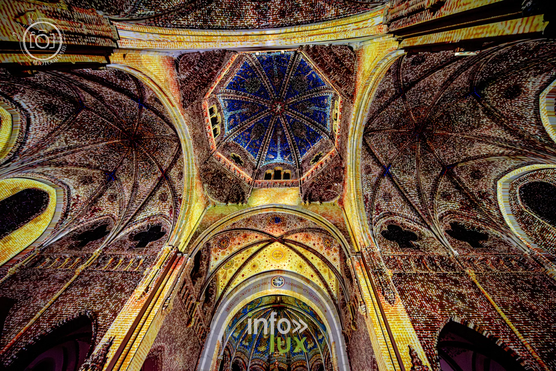 Le Crépuscule des Pierres, église Saint-Joseph de Montigny-lès-Metz, répétition générale du 8 octobre 2026 : Les projections sur les voûtes de l’église Saint-Joseph