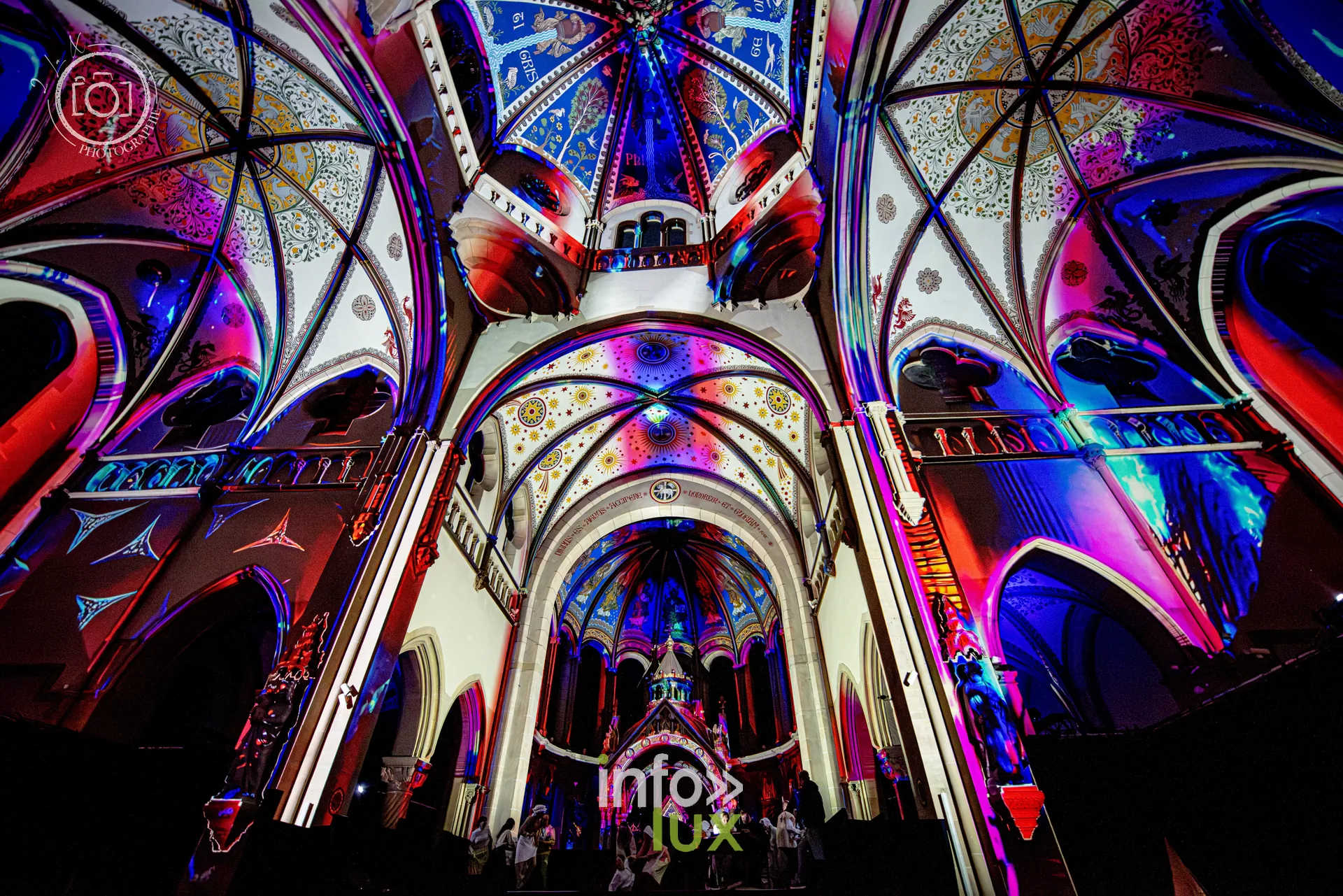 Le Crépuscule des Pierres, église Saint-Joseph de Montigny-lès-Metz, répétition générale du 8 octobre 2026 : Les projections sur les voûtes de l’église Saint-Joseph