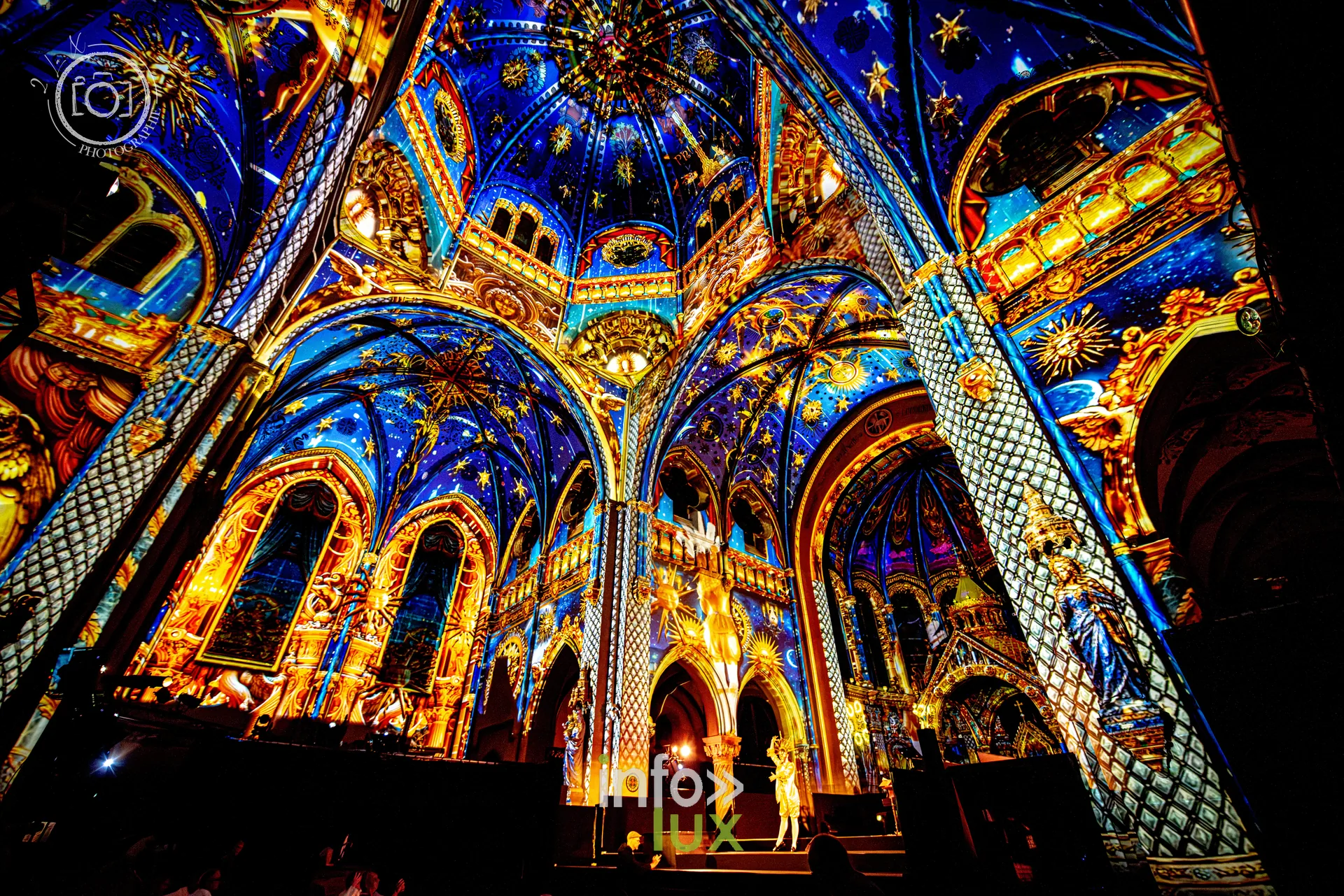Le Crépuscule des Pierres, église Saint-Joseph de Montigny-lès-Metz, répétition générale du 8 octobre 2026 : Les projections sur les voûtes de l’église Saint-Joseph