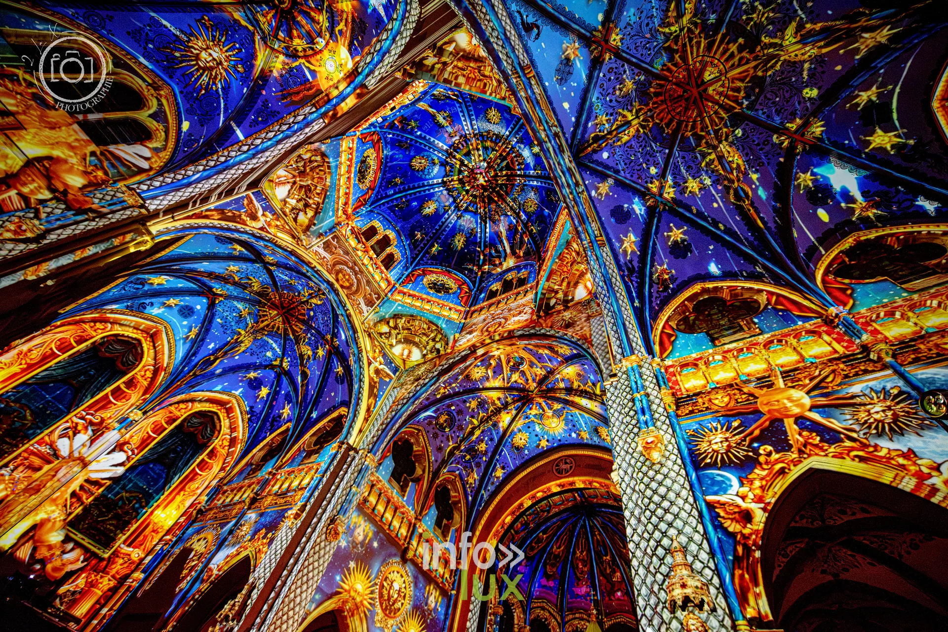 Le Crépuscule des Pierres, église Saint-Joseph de Montigny-lès-Metz, répétition générale du 8 octobre 2026 : Les projections sur les voûtes de l’église Saint-Joseph