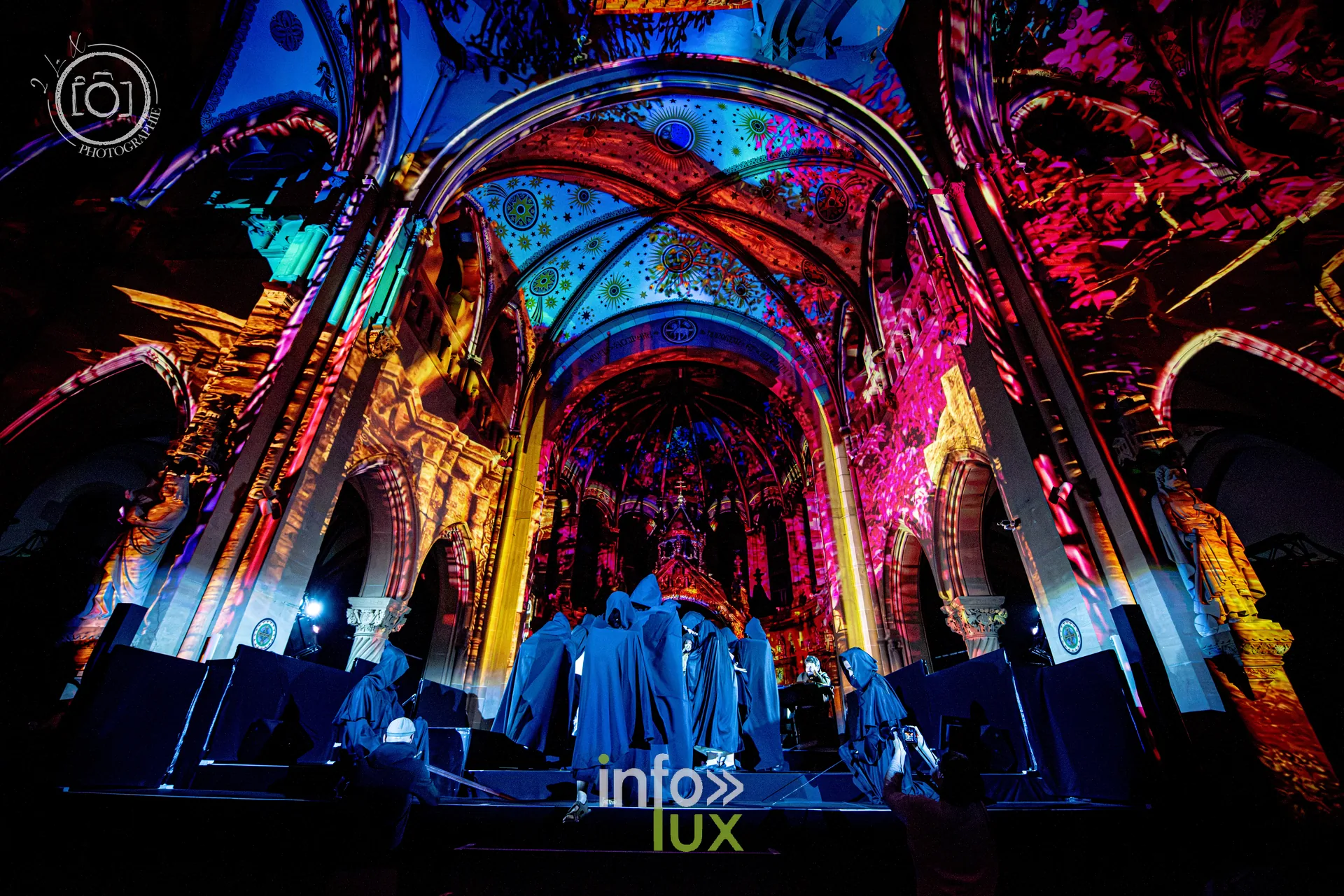 Le Crépuscule des Pierres, église Saint-Joseph de Montigny-lès-Metz, répétition générale du 8 octobre 2026 : Les projections sur les voûtes de l’église Saint-Joseph
