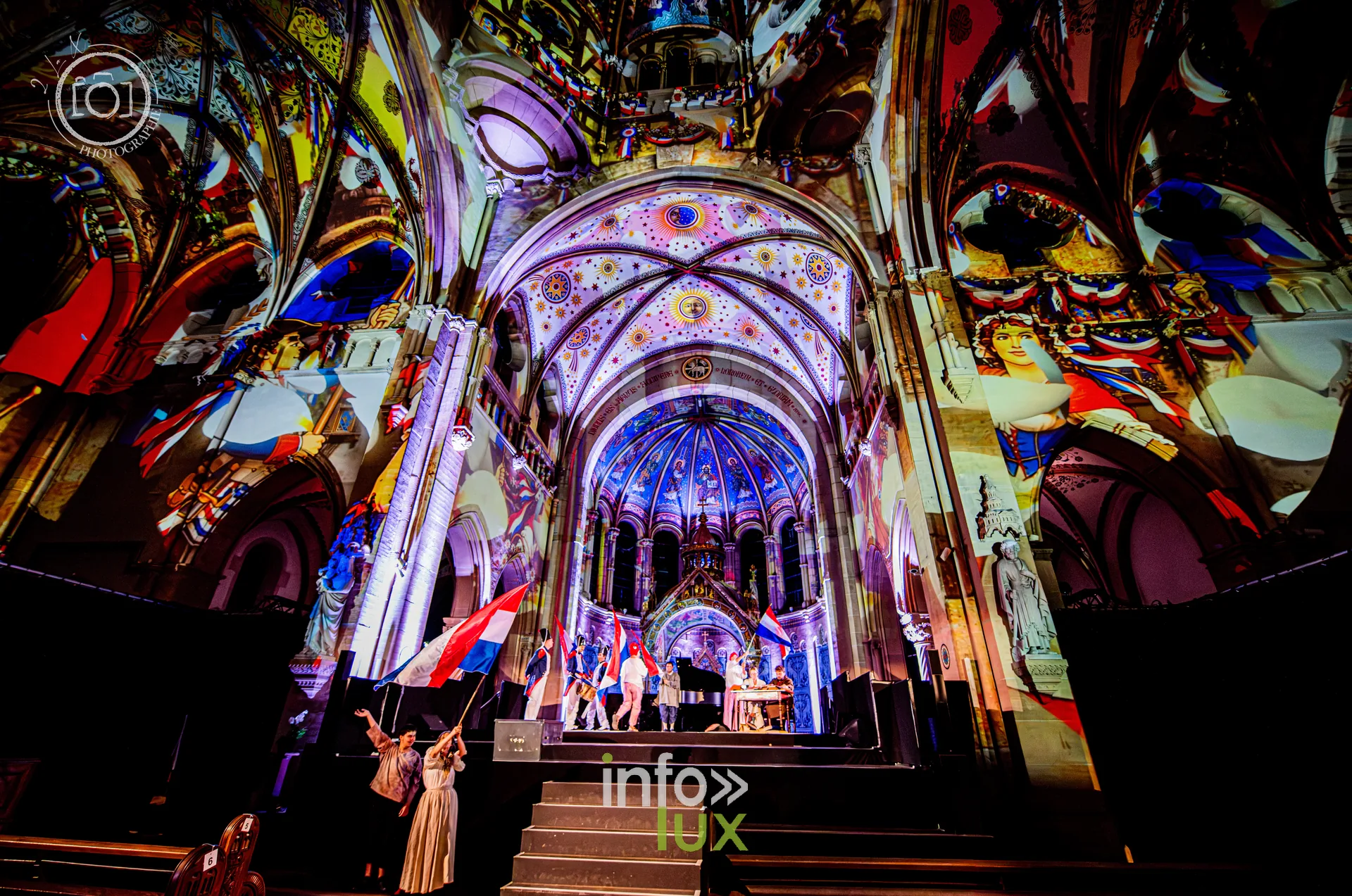 Le Crépuscule des Pierres, église Saint-Joseph de Montigny-lès-Metz, répétition générale du 8 octobre 2026 : Les projections sur les voûtes de l’église Saint-Joseph