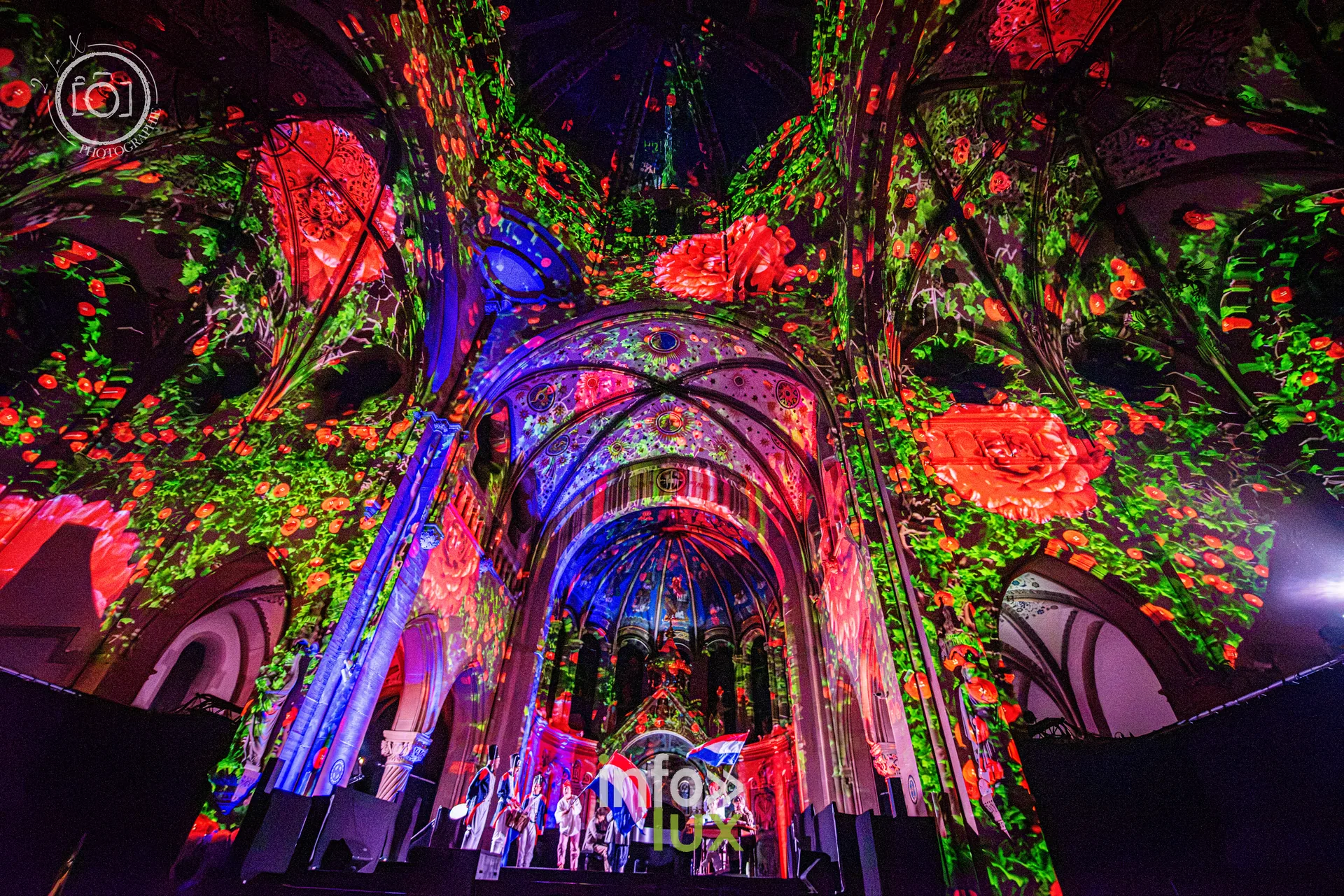 Le Crépuscule des Pierres, église Saint-Joseph de Montigny-lès-Metz, répétition générale du 8 octobre 2026 : Les projections sur les voûtes de l’église Saint-Joseph