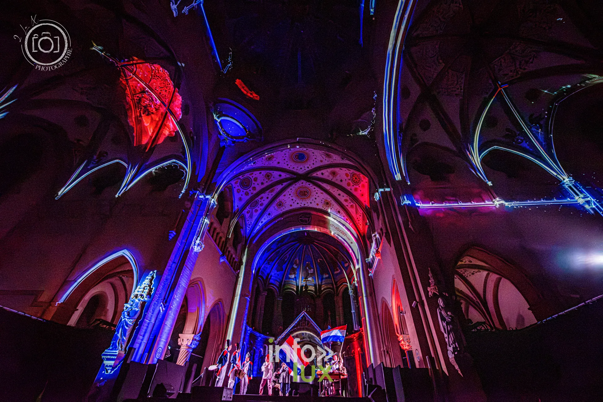 Le Crépuscule des Pierres, église Saint-Joseph de Montigny-lès-Metz, répétition générale du 8 octobre 2026 : Les projections sur les voûtes de l’église Saint-Joseph